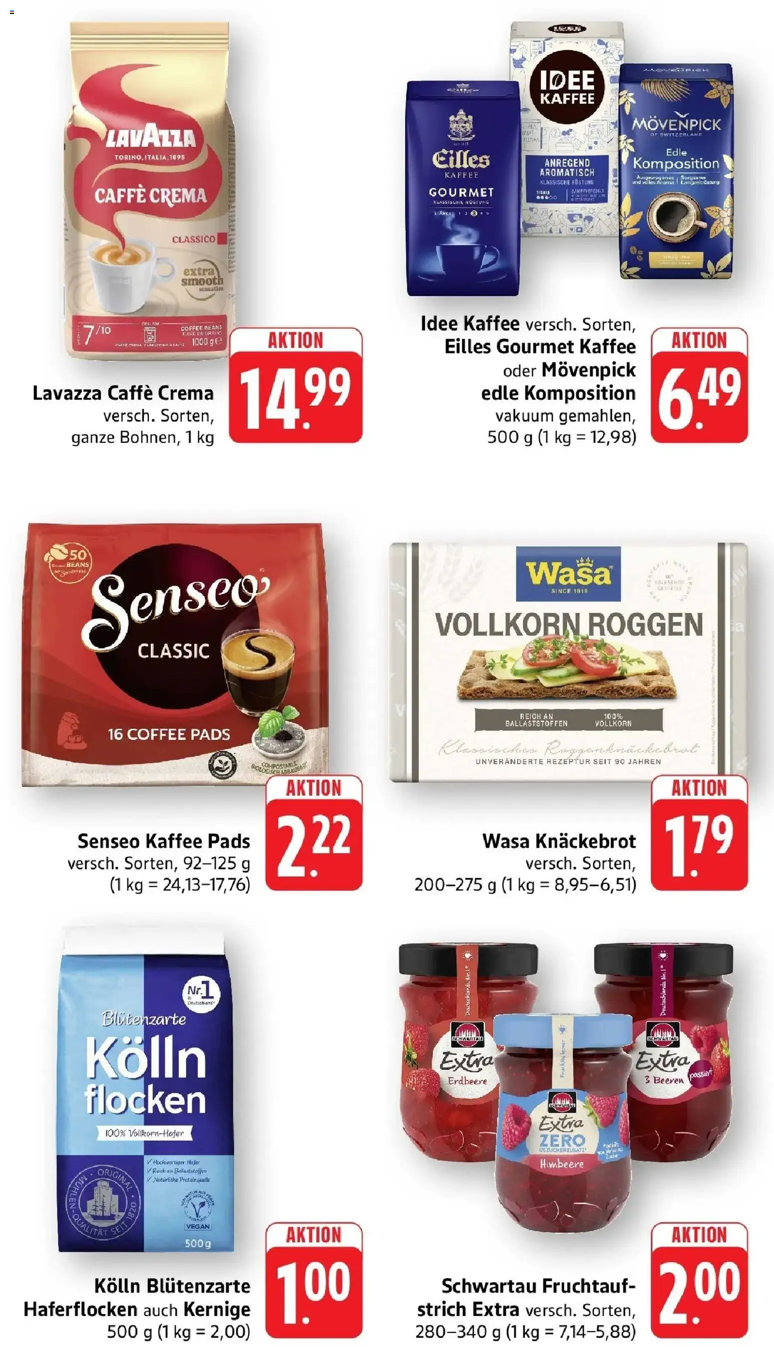Edeka Prospekt Sinsheim (ab 24.08.2026) » Angebote Online | Seite: 6 | Produkte: Senseo, Idee kaffee, Himbeere, Schwartau extra