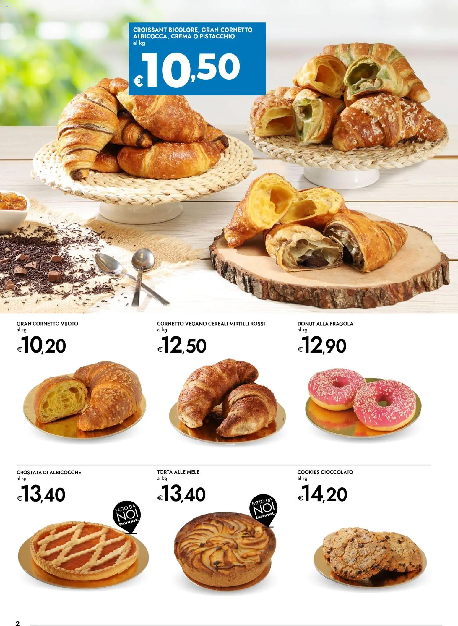 Volantino bennet del 03/09/2026 | Pagina: 2 | Prodotti: Pistacchio, Cioccolato, Cornetto, Mirtilli rossi
