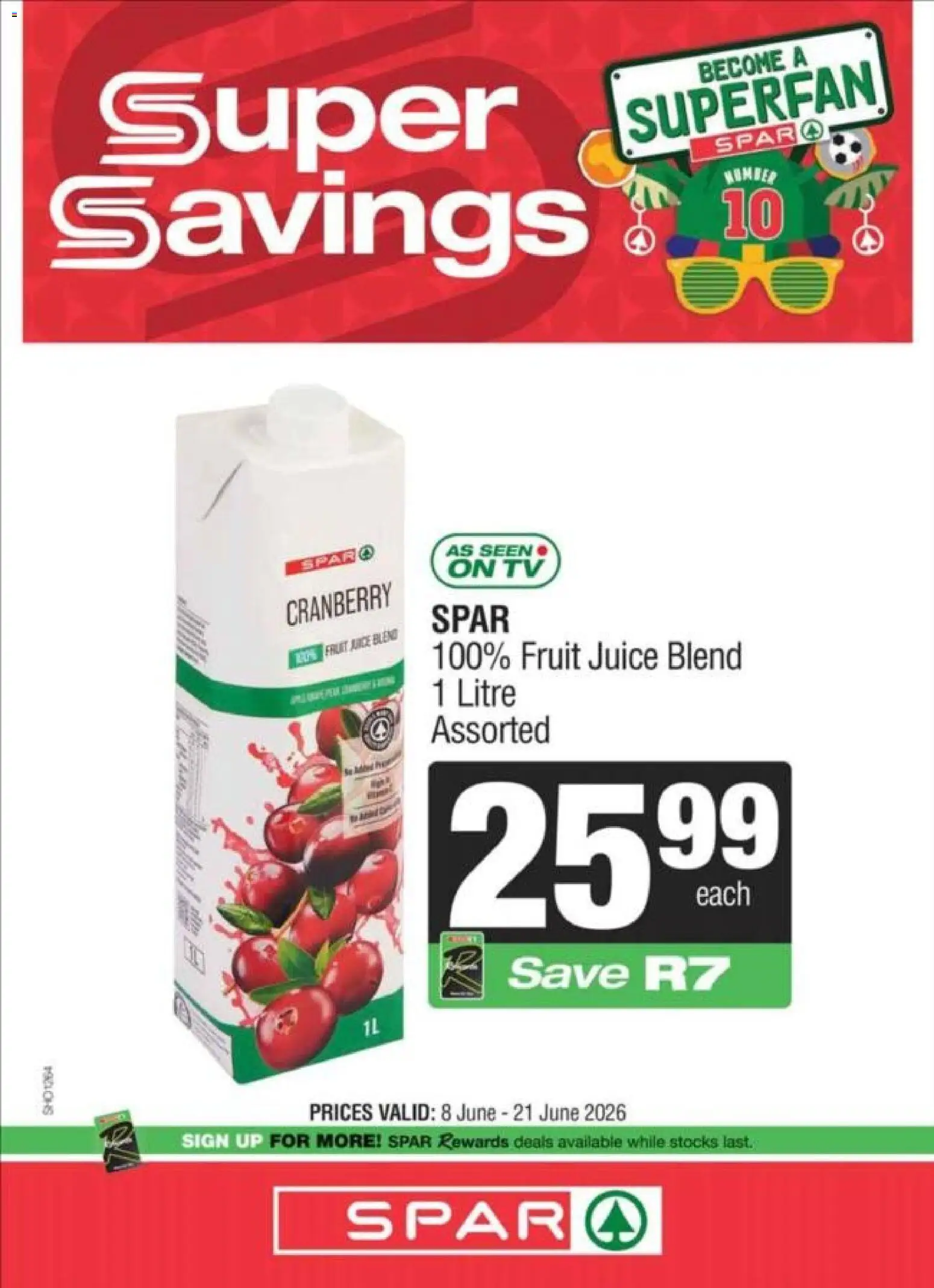 New Superspar catalogue – valid from 08.06.2026 | Page: 7 | Products: TV, Juice, Fruit