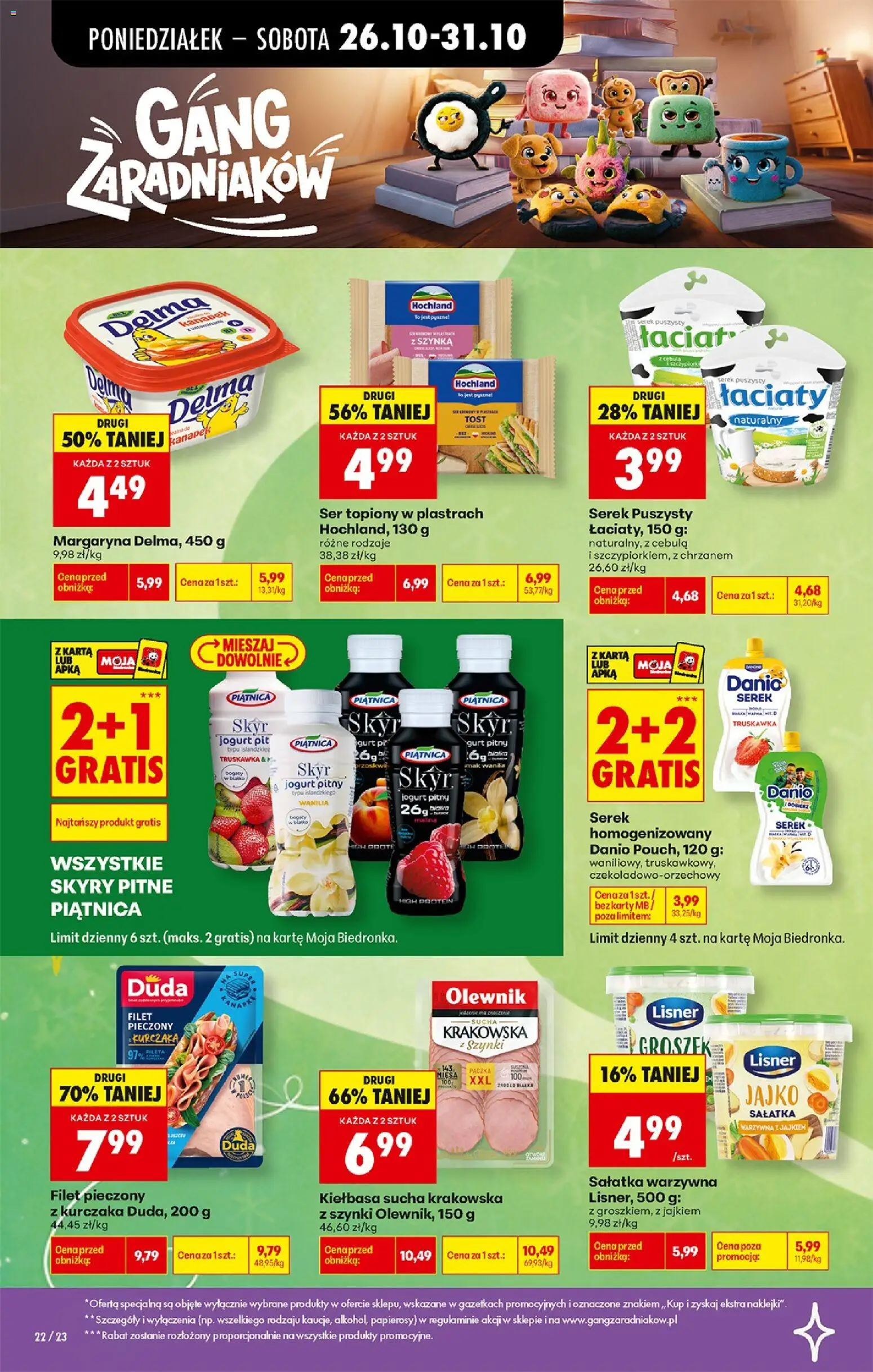 Biedronka Polsko leták - Codziennie niskie ceny od 26.10.2026 | Strana: 28 | Produkty: Jogurt, Skyr, Filet, Karty