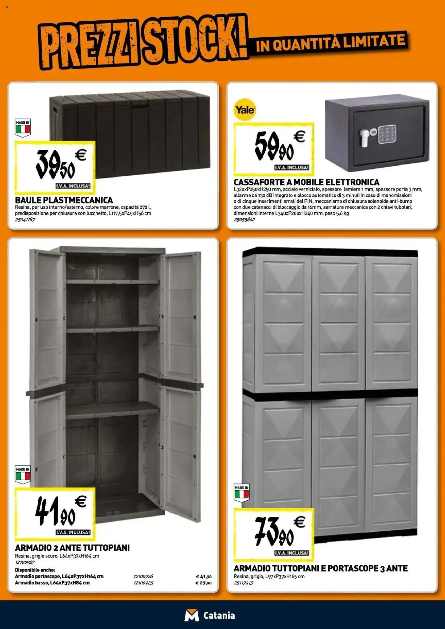 Nuovo TECNOMAT - Straordinari prezzi stock! dal 24/09/2026 > offerte anteprima 🛍️ | Pagina: 19 | Prodotti: Porta, Baule, Cassaforte, Armadio
