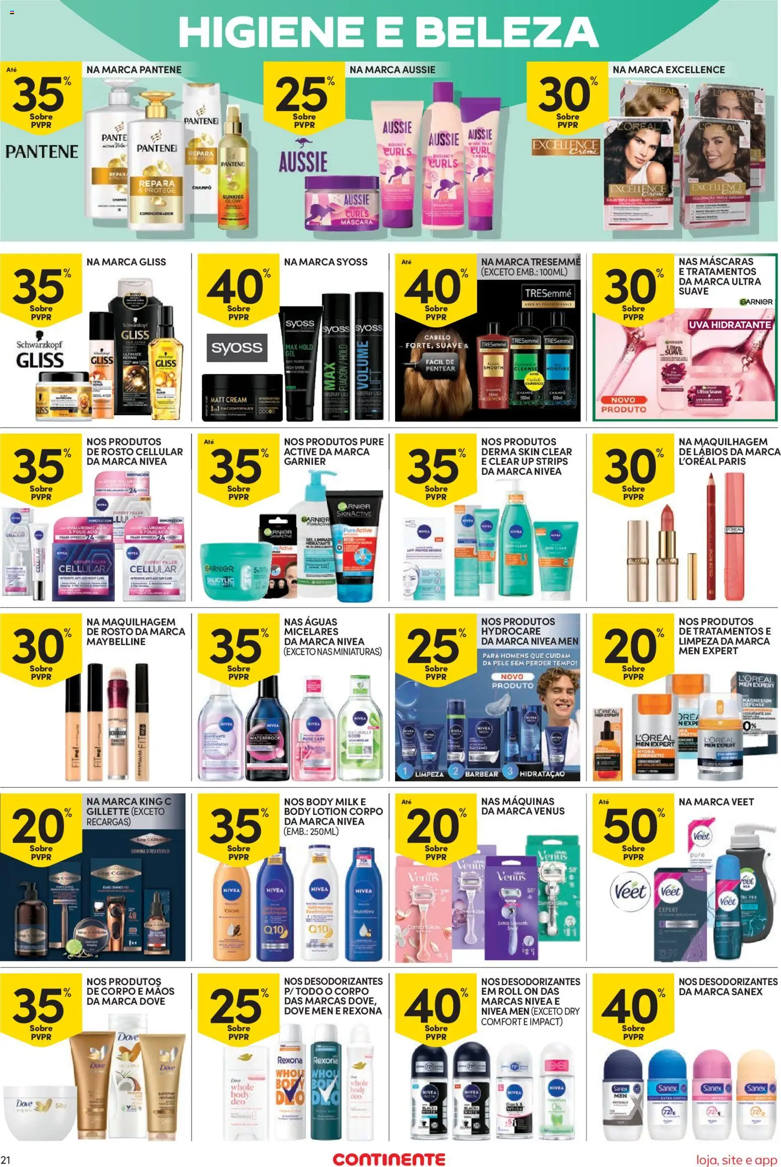 Continente Semanal Continente Bom Dia │ válido de 01/09/2026 | Página: 21 | Produtos: Champô, Condicionador, Maquilhagem