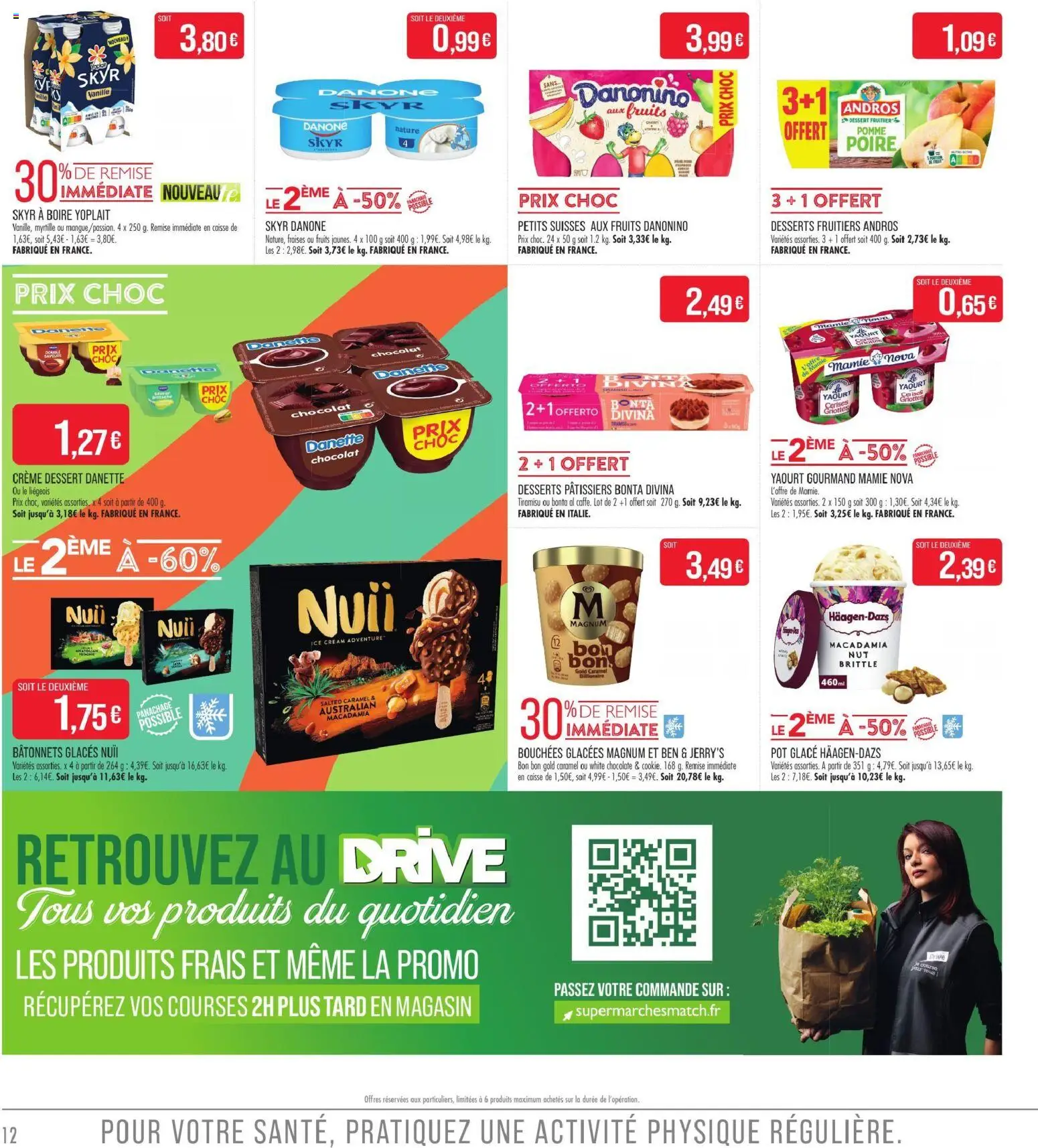 {H1} | Page: 12 | Produits: Glaces, Cerises, Vanille, Magnum