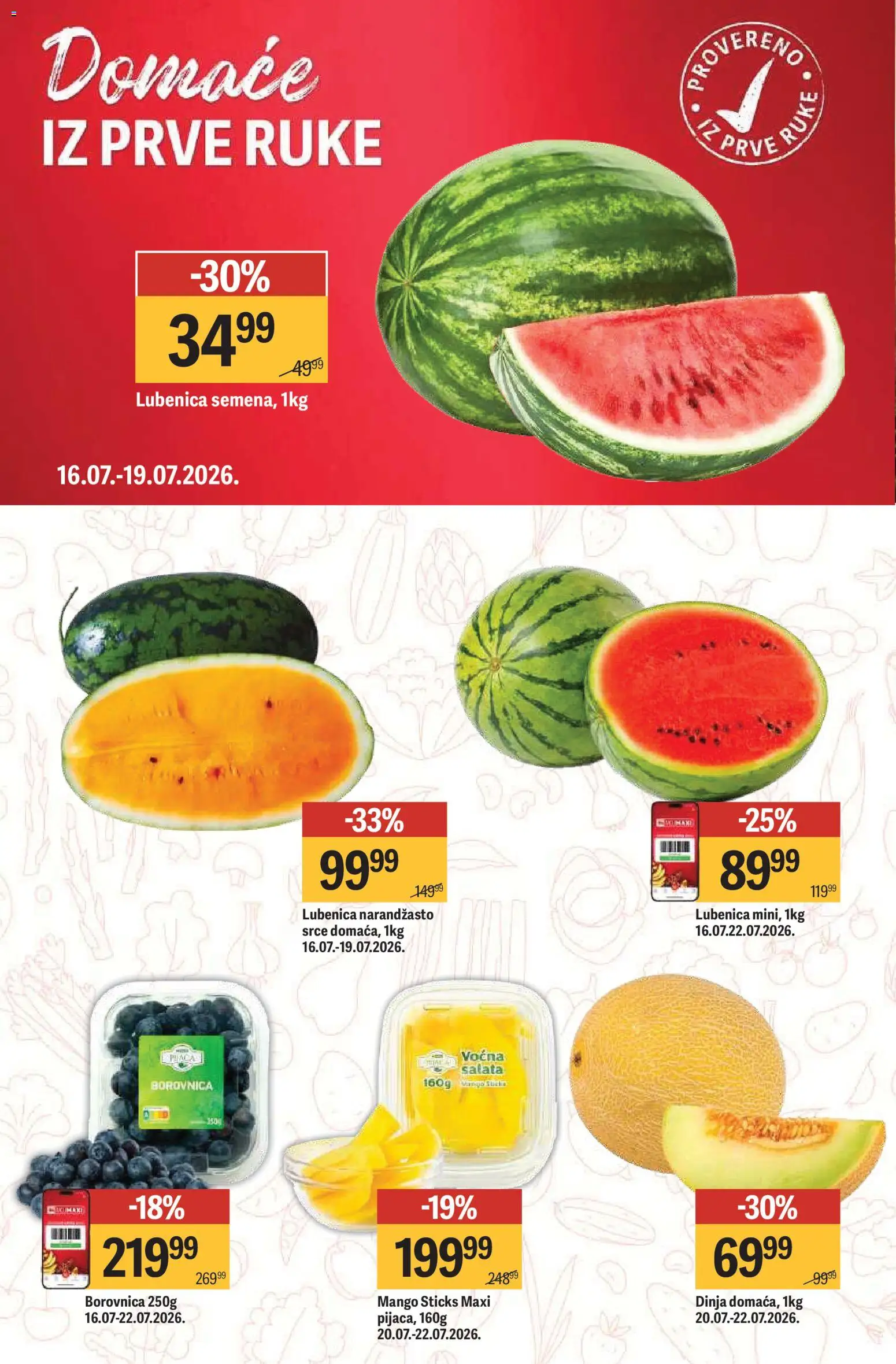 Maxi katalog - važi od 16.07.2026 | Strana: 6 | Proizvode: Salata, Mango, Lubenica, Borovnica