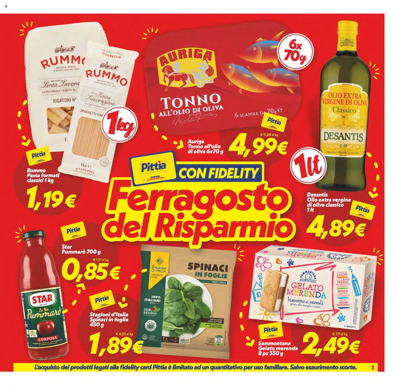 Volantino SuperConveniente del 11/08/2026 | Pagina: 3 | Prodotti: Vaniglia, Biscotti, Pasta, Tonno
