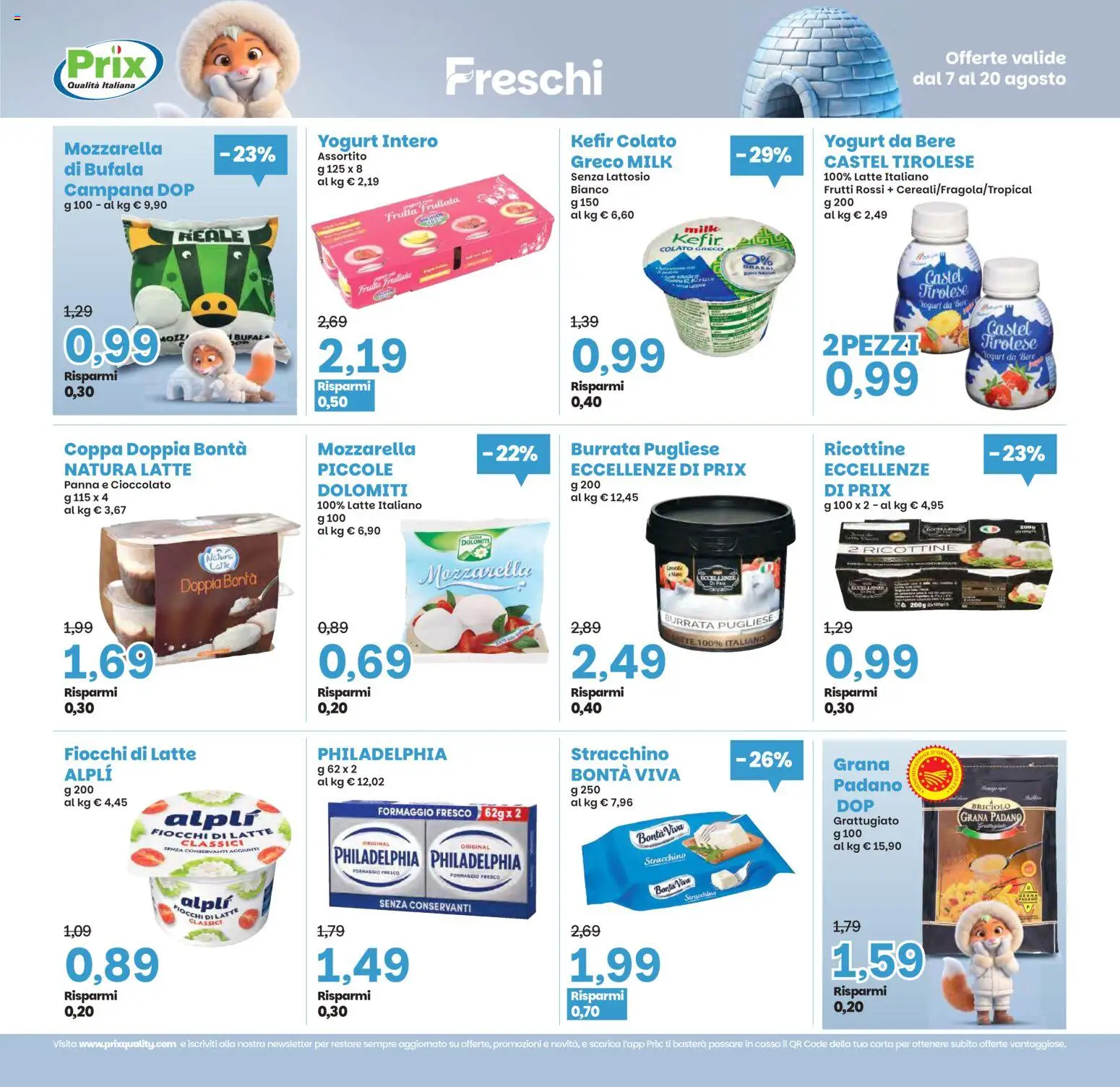 Volantino Prix del 07/08/2026 | Pagina: 6 | Prodotti: Fiocchi di latte, Fiocchi, Latte, Formaggio