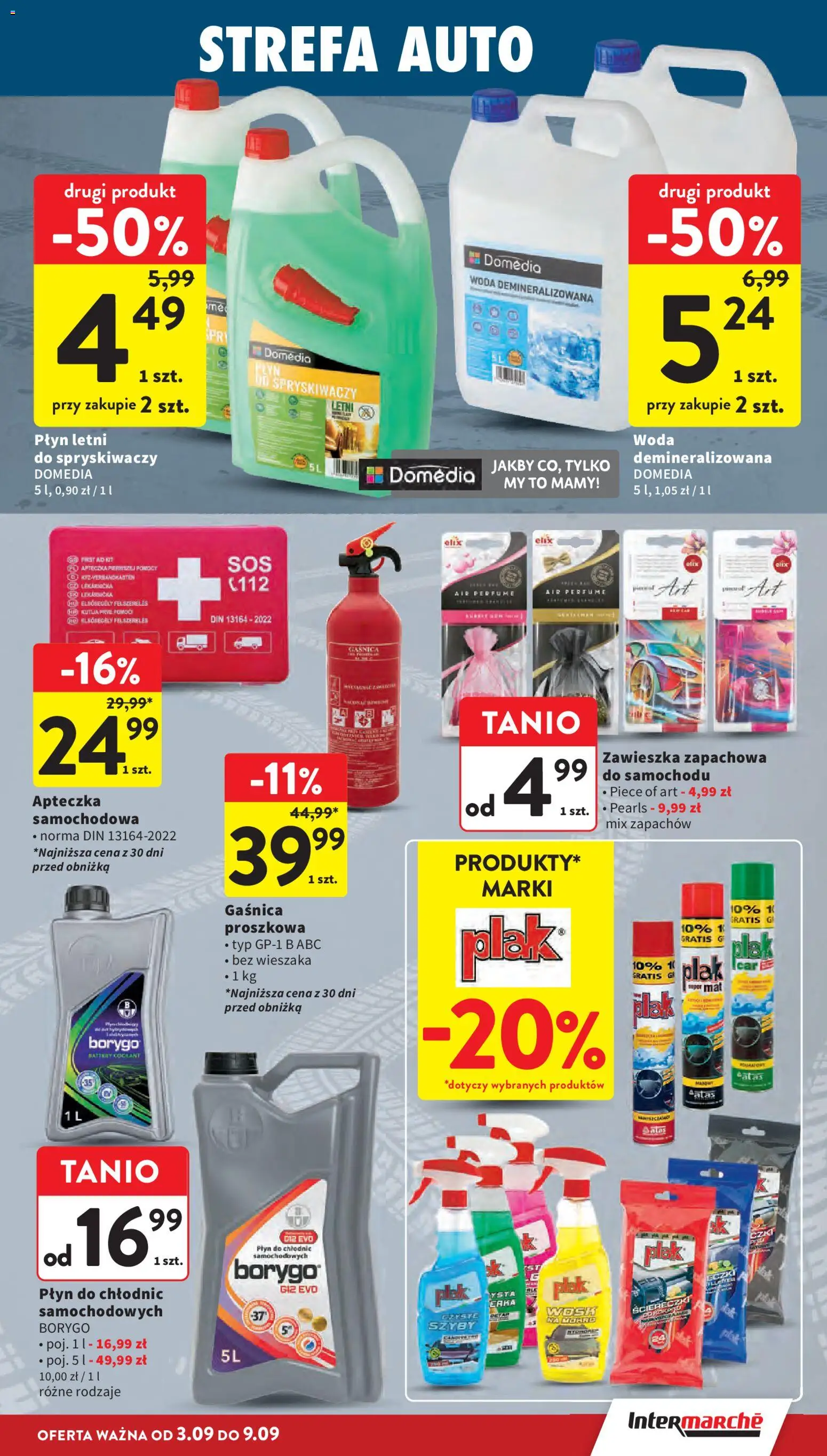Intermarche gazetka od 03.09.2026 | Strona: 39 | Produkty: Gaśnica, Ściereczki, Woda
