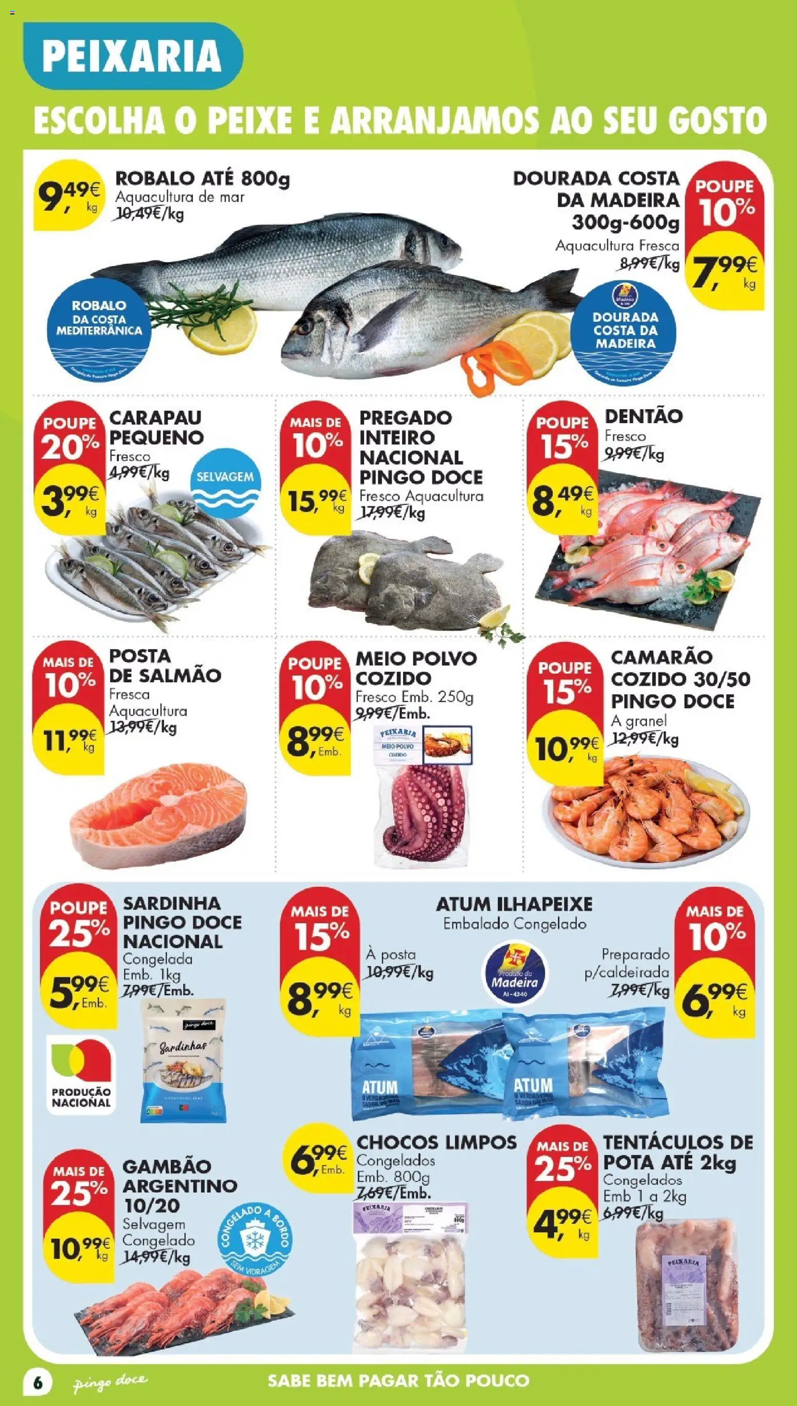 Pingo Doce Poupe Esta Semana Madeira │ válido de 11/08/2026 | Página: 6 | Produtos: Dourada, Atum, Sardinhas, Peixe