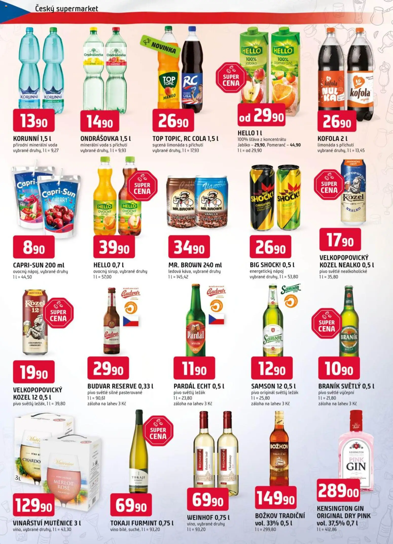 Trefa leták od 15.04.2026 | Strana: 10 | Produkty: Ondrášovka, Limonáda, Pardál, Tokaji Furmint