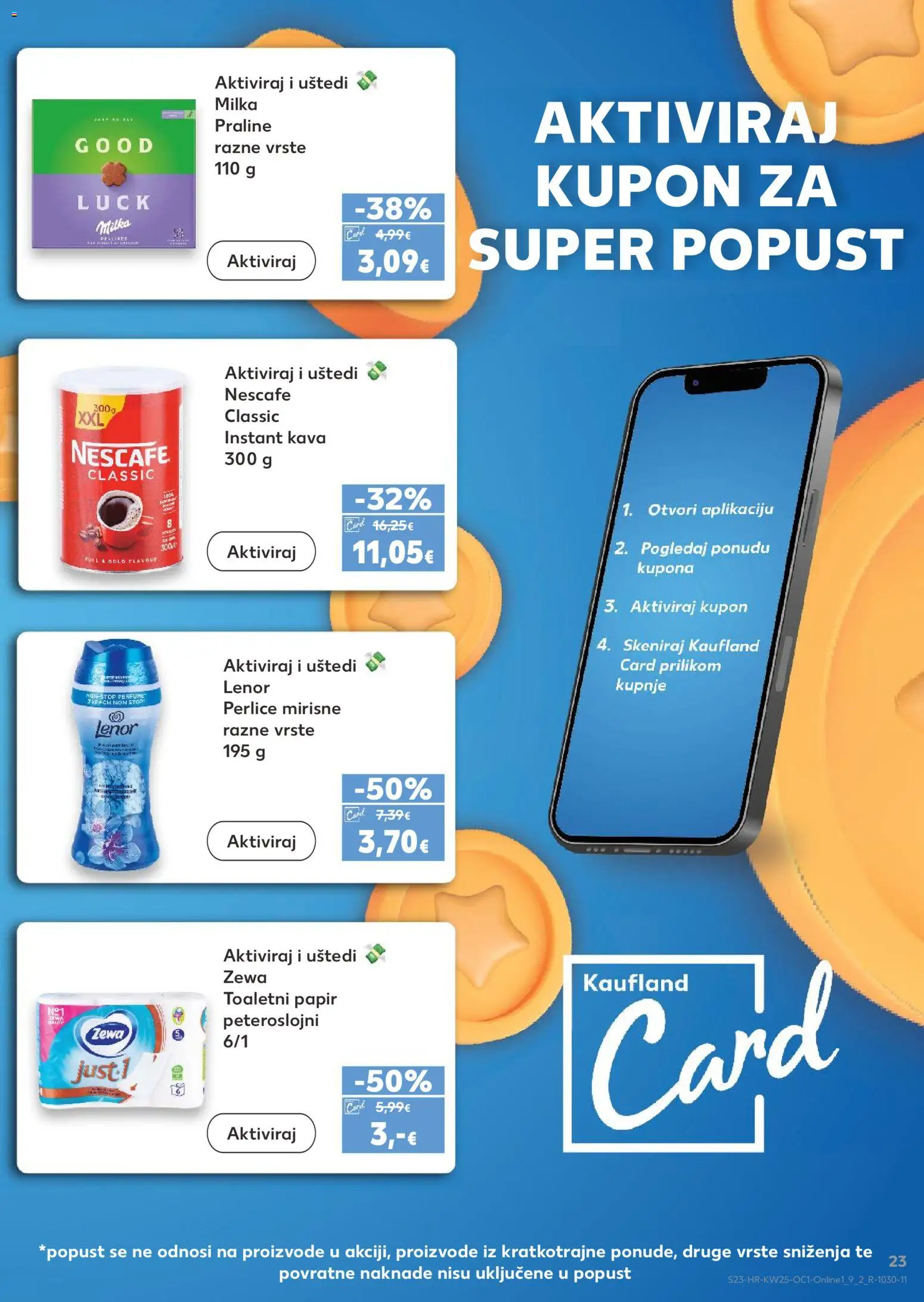 Kaufland katalog | vrijedi od 17.06.2026 | Stranica: 23 | Proizvodi: Nescafe, Toaletni papir, Milka, Lenor