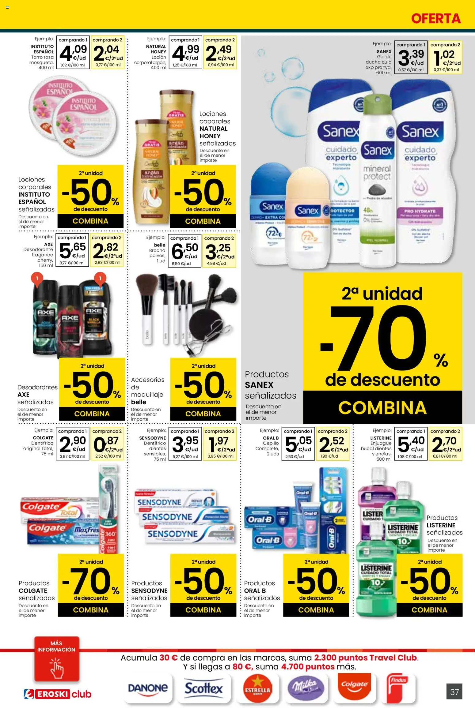 Eroski - Viste tu cesta de primavera  │ válido desde el 26.02.2026 | Página: 37 | Productos: Maquillaje, Desodorante, Loción corporal, Ducha
