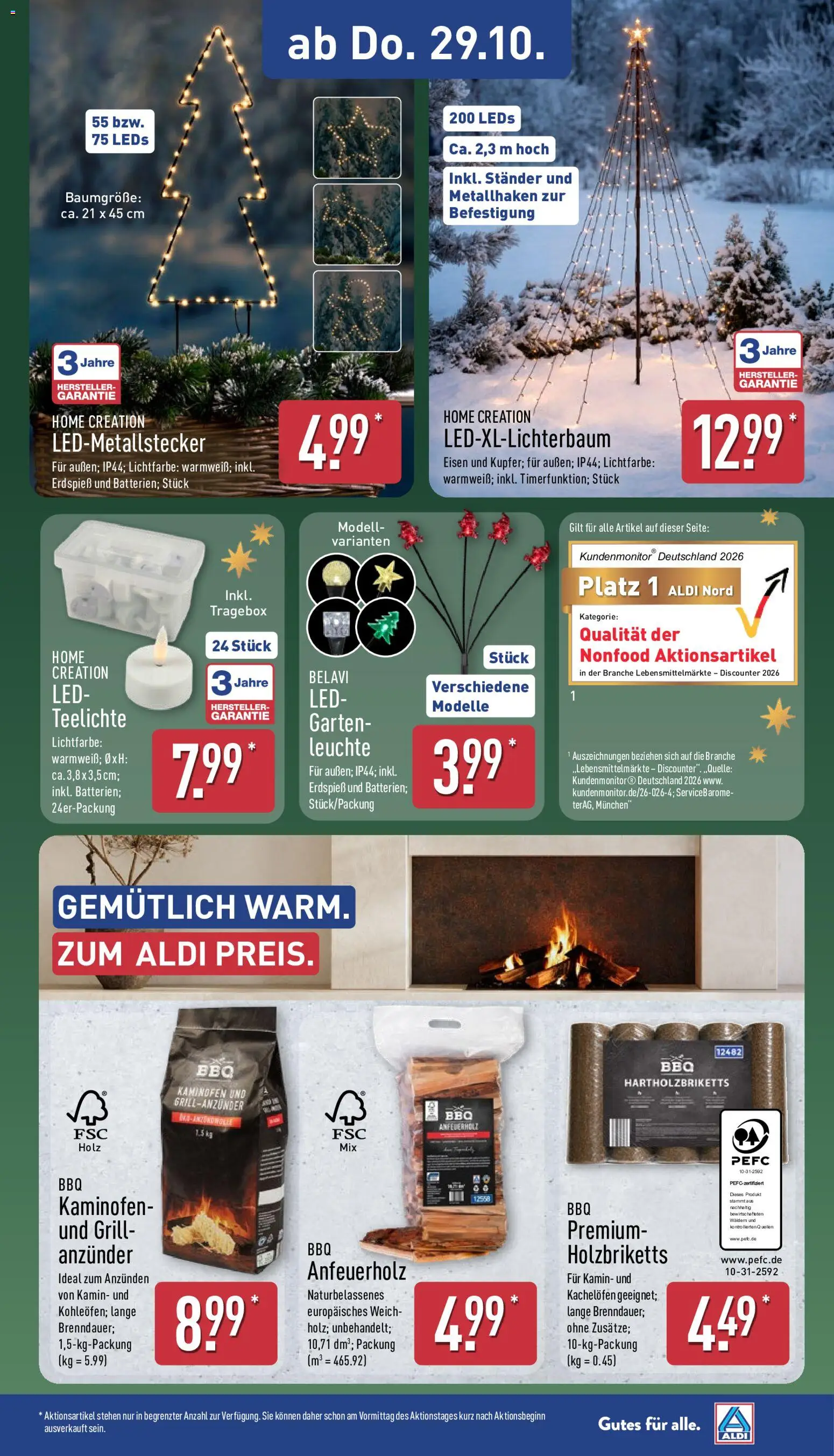 Aldi Prospekt – gültig ab 26.10.2026 | Seite: 10 | Produkte: Kamin, Belavi, Kaminofen, Home creation