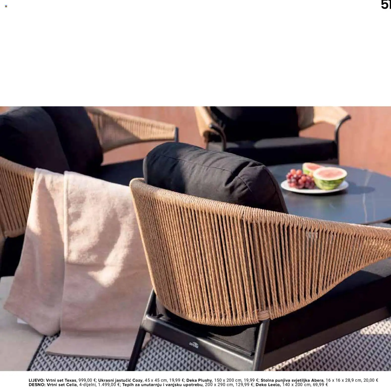 Lesnina katalog | vrijedi od 06.07.2026 | Stranica: 51 | Proizvodi: Tepih, Svjetiljka, Deka