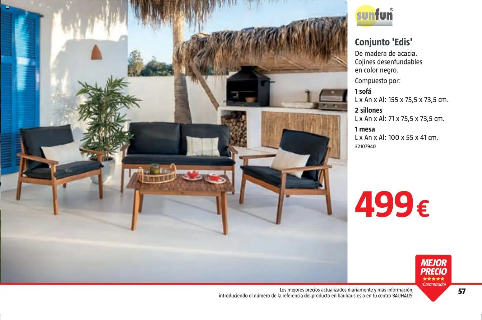 Bauhaus Verano │ válido desde el 16.03.2026 | Página: 57 | Productos: Sofá, Mesa