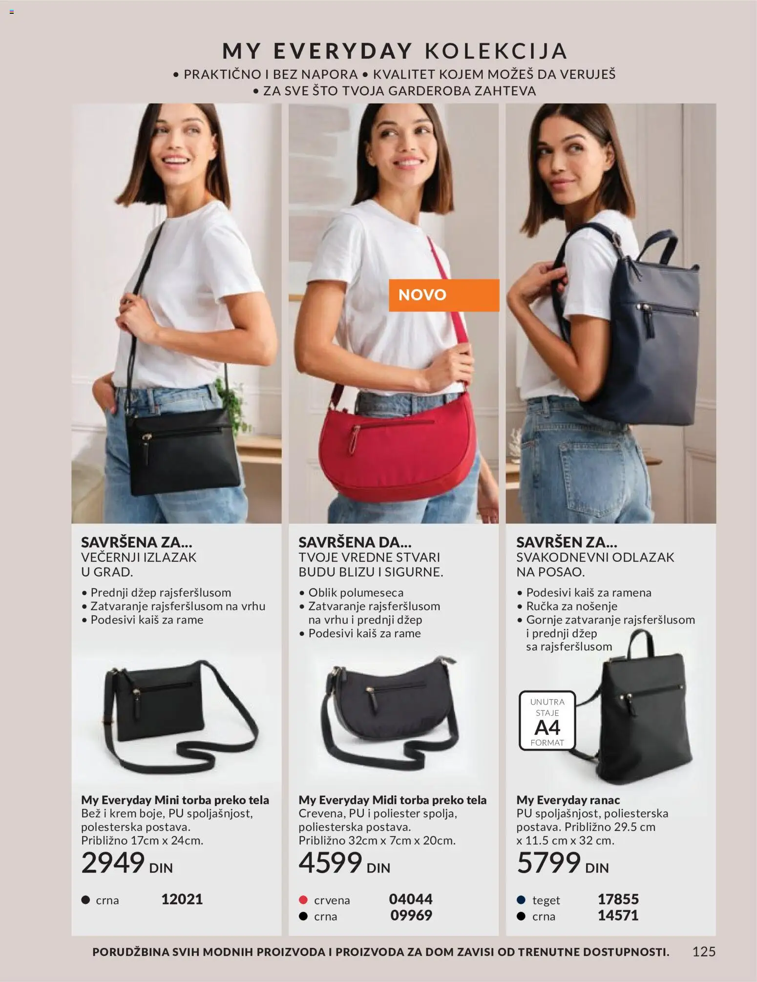 AVON katalog - važi od 01.05.2026 | Strana: 125 | Proizvode: Ranac, Kaiš, Sto, Torba