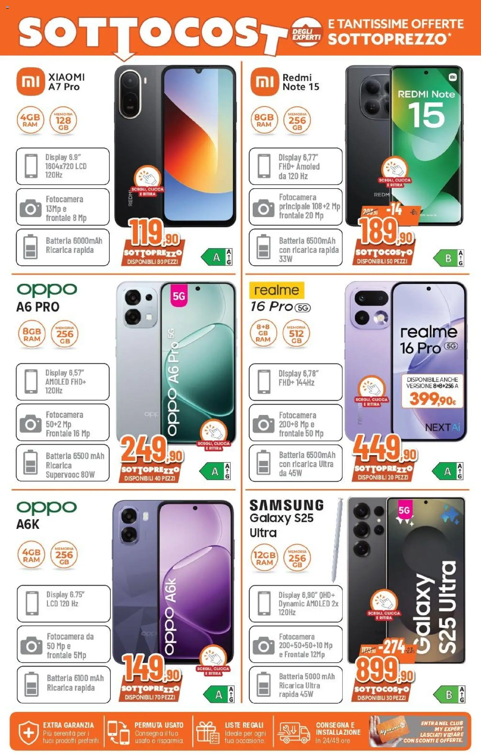 Volantino Expert del 07.05.2026 | Pagina: 3 | Prodotti: Xiaomi, Samsung Galaxy, Fotocamera, Batteria