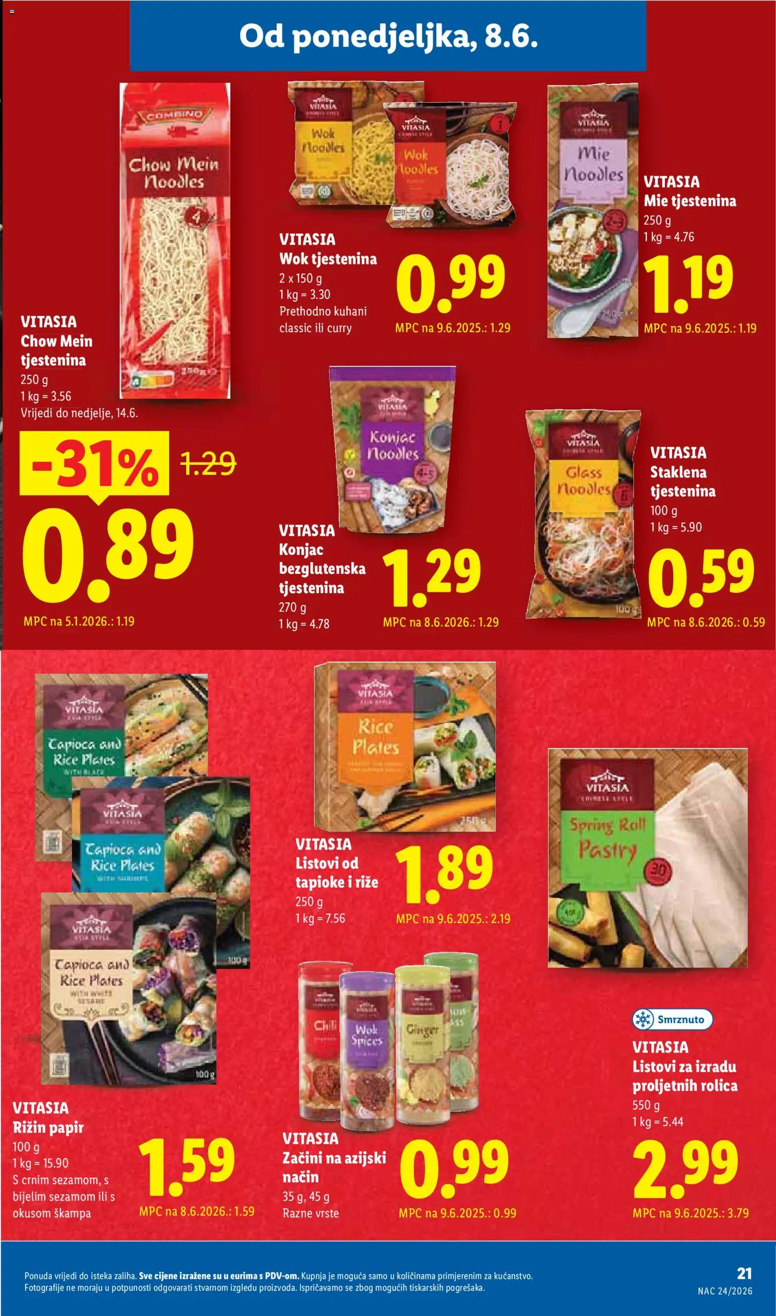 Lidl katalog | vrijedi od 08.06.2026 | Stranica: 21 | Proizvodi: Tjestenina, Začini, Curry