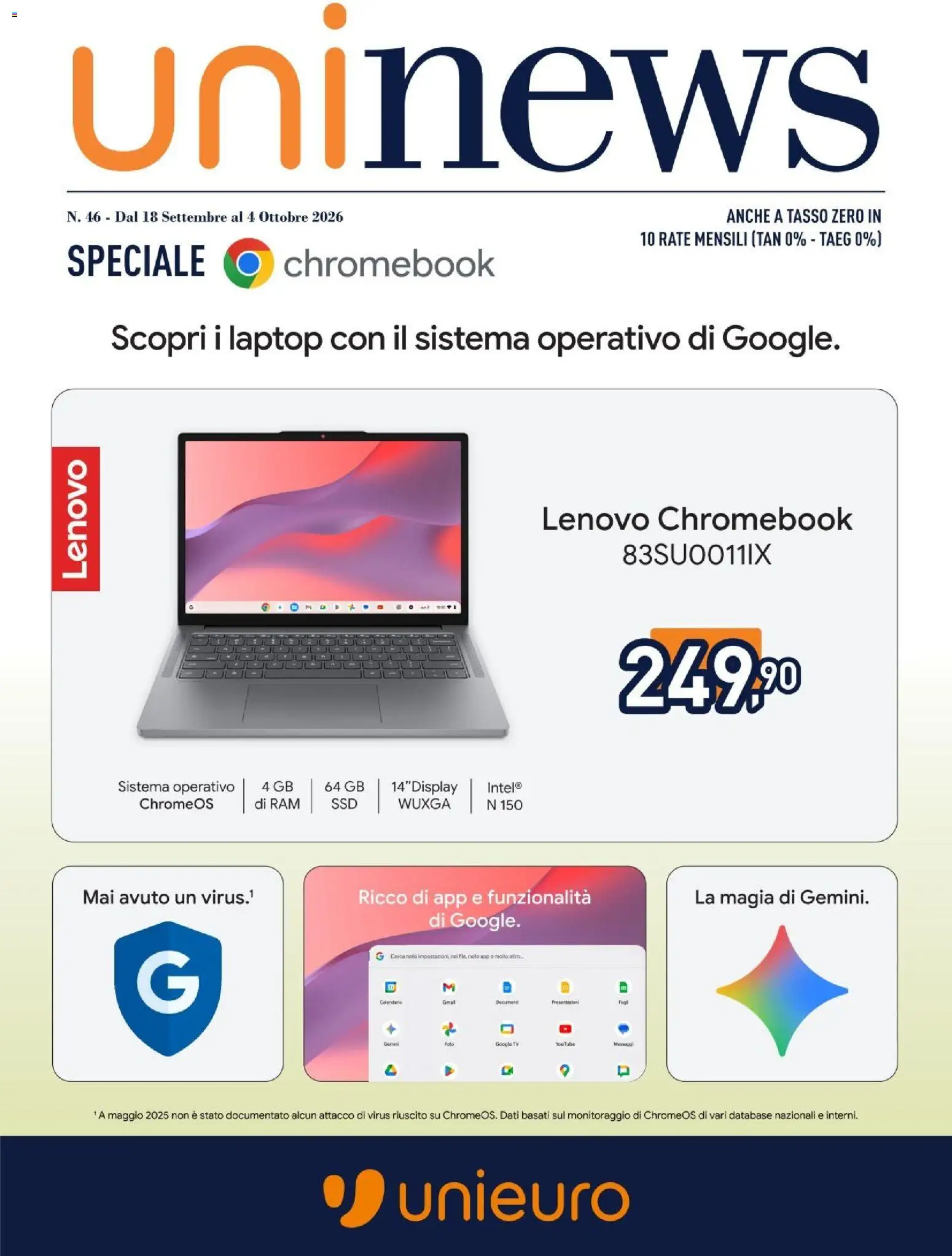 Volantino Unieuro del 18/09/2026 | Pagina: 1