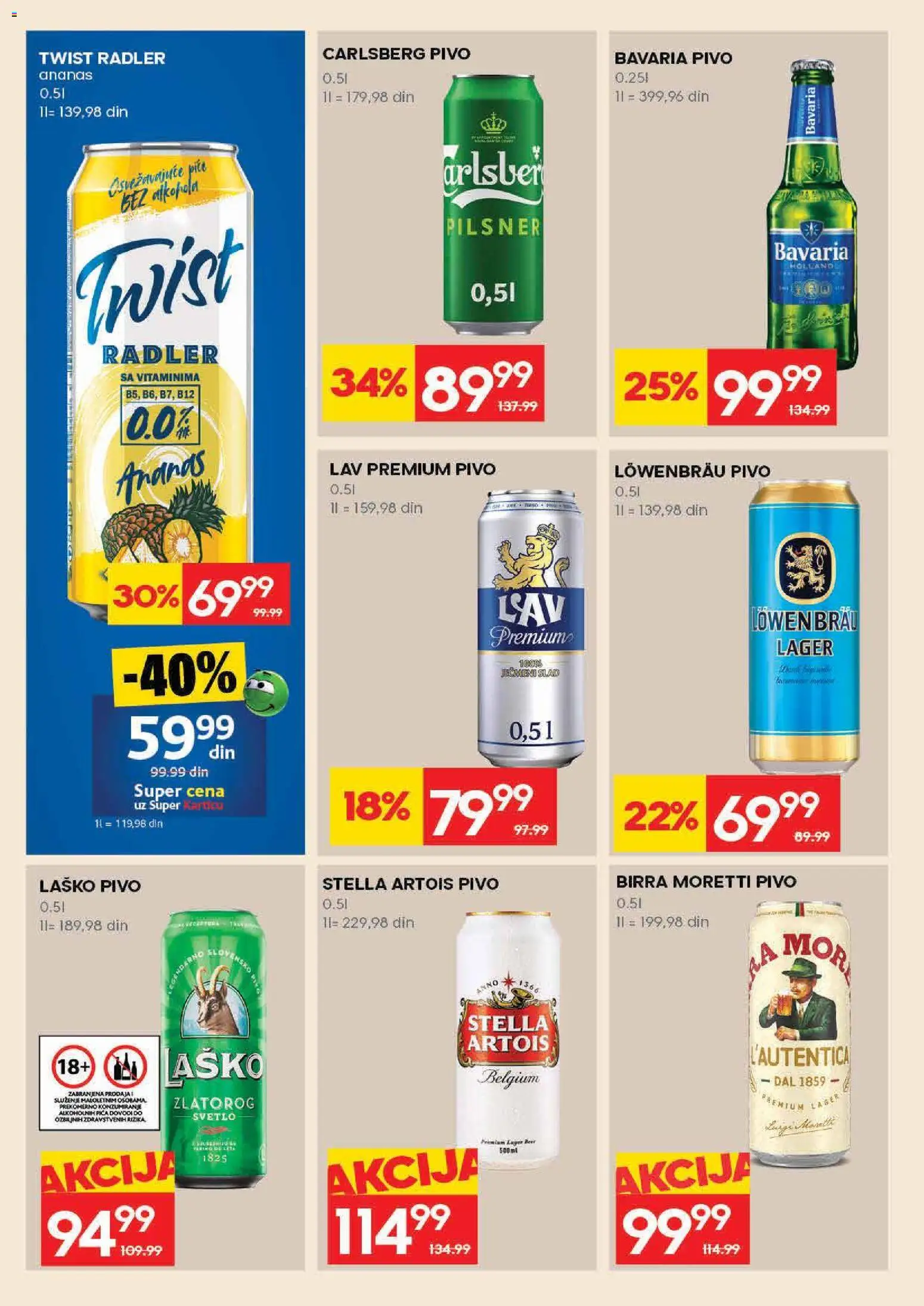 Roda katalog - važi od 07.05.2026 | Strana: 26 | Proizvode: Ananas, Birra Moretti, Pivo, Carlsberg