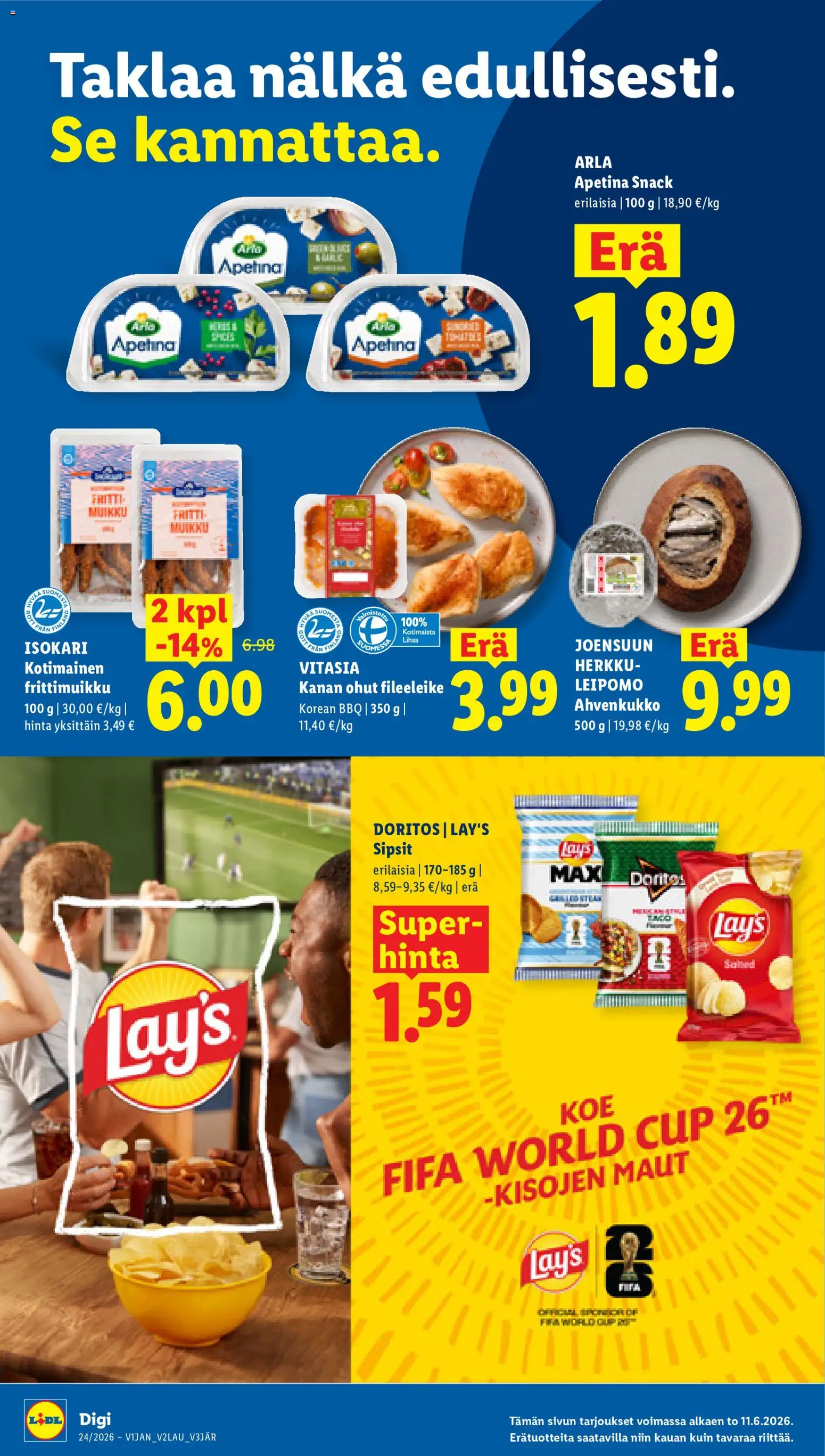 Lidl tarjoukset – voimassa 11.06.2026 alkaen | Sivu: 12 | Tuotteet: Leipomo