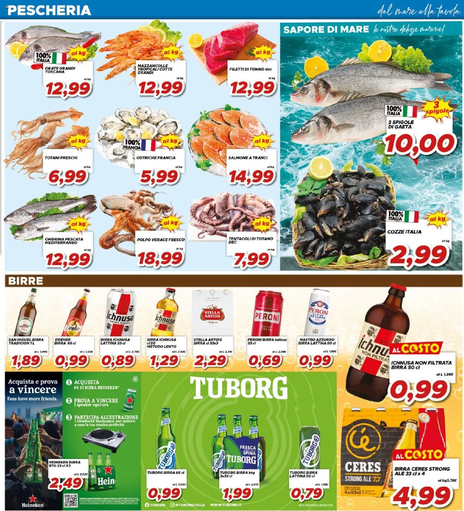 Volantino Ma Supermercati del 10.06.2026 | Pagina: 2 | Prodotti: Cozze, Mazzancolle, Ceres, Totano