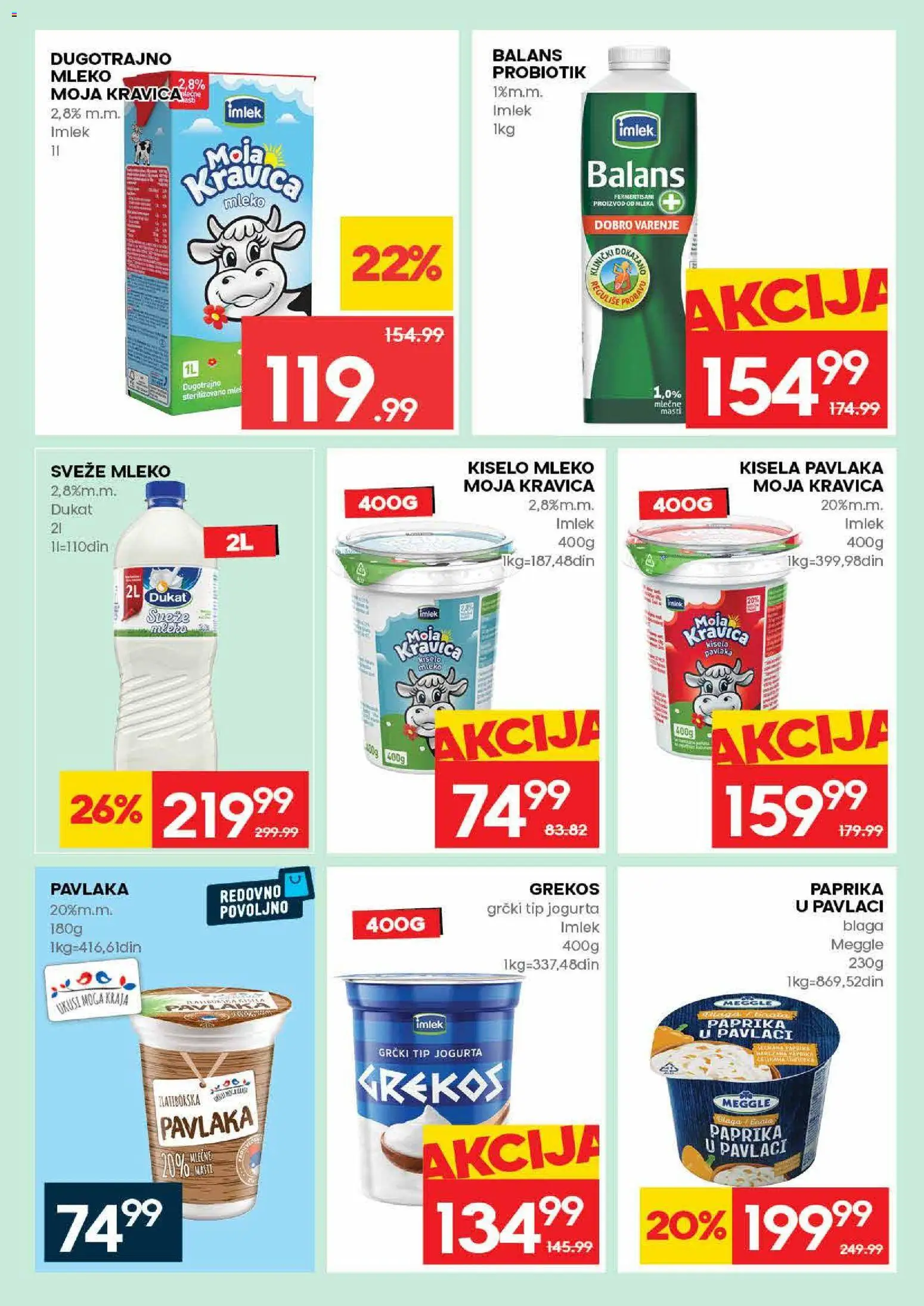 Mercator katalog - važi od 30.04.2026 | Strana: 12 | Proizvode: Kisela pavlaka, Sveže mleko, Paprika, Mleko