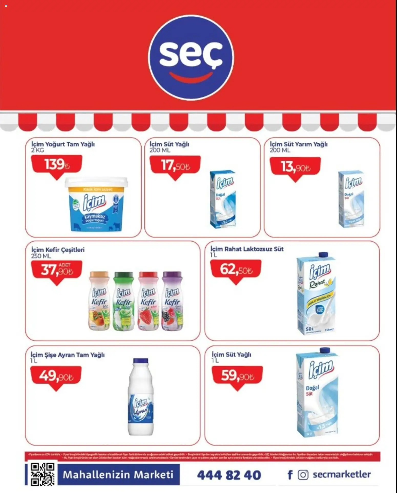 Seç Market Katalog - 24 Eylül 2026 tarihinden itibaren geçerlidir | Sayfa: 2 | Ürünler: Kefir, Süt, Yoğurt