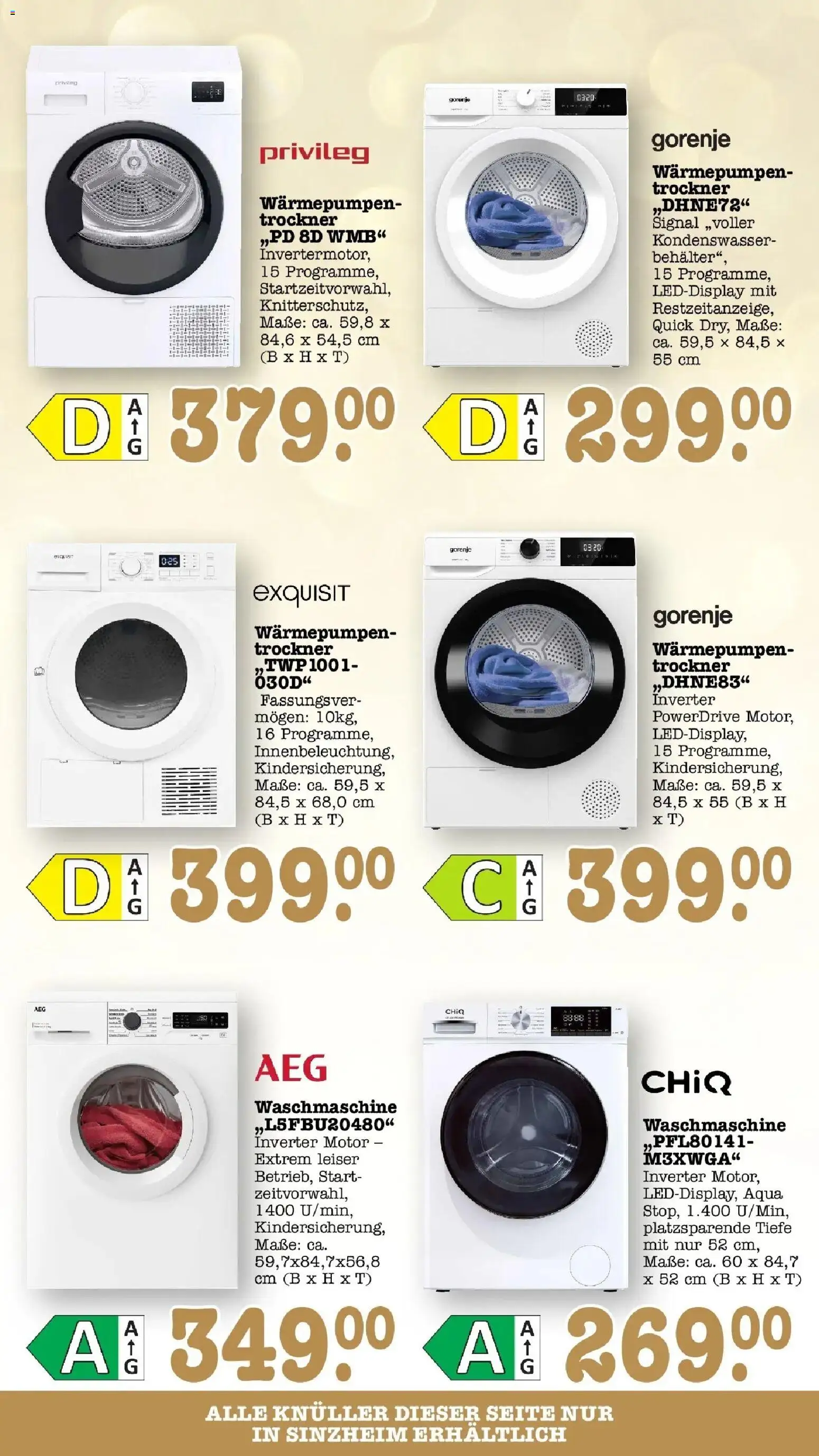 E center Prospekt Achern (ab 05.10.2026) zum Blättern | Seite: 74 | Produkte: Gorenje, Trockner, Waschmaschine