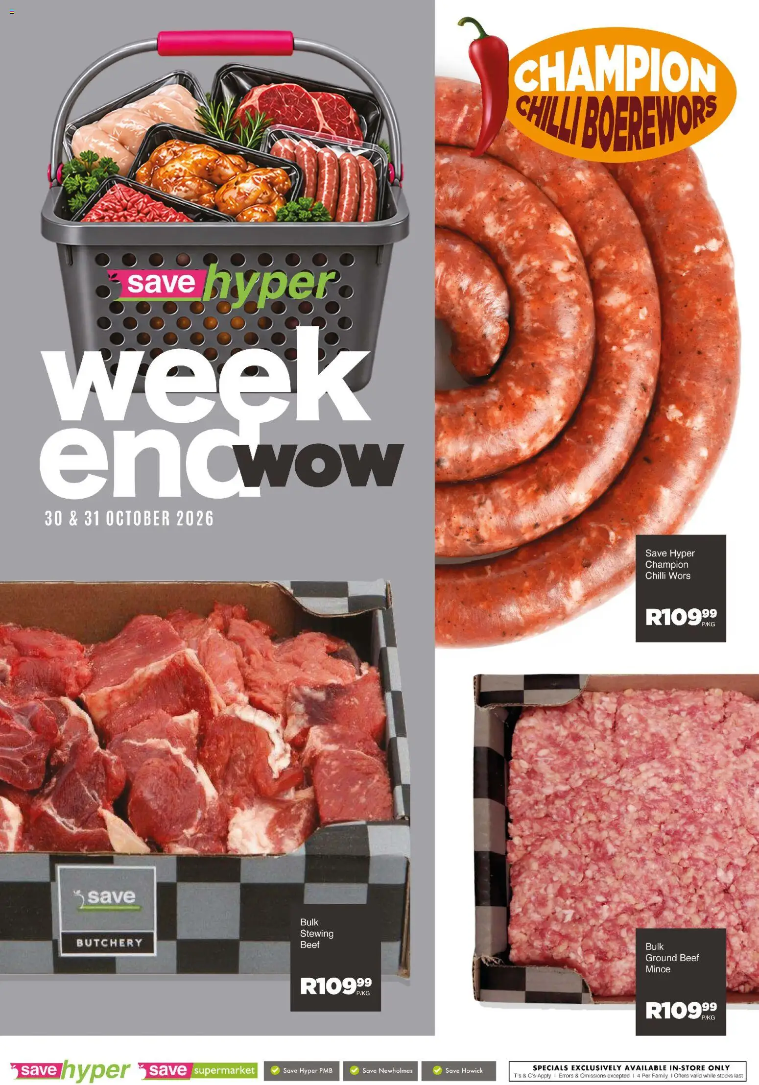 New Save catalogue – valid from 29/10/2026 | Page: 9 | Products: Boerewors, Beef, Chilli