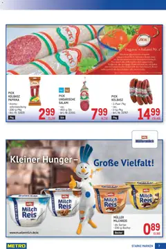 Metro angebote Starke Marken ab 09.07.2026 gültig | Seite: 7 | Produkte: Milch, Salami, Reis