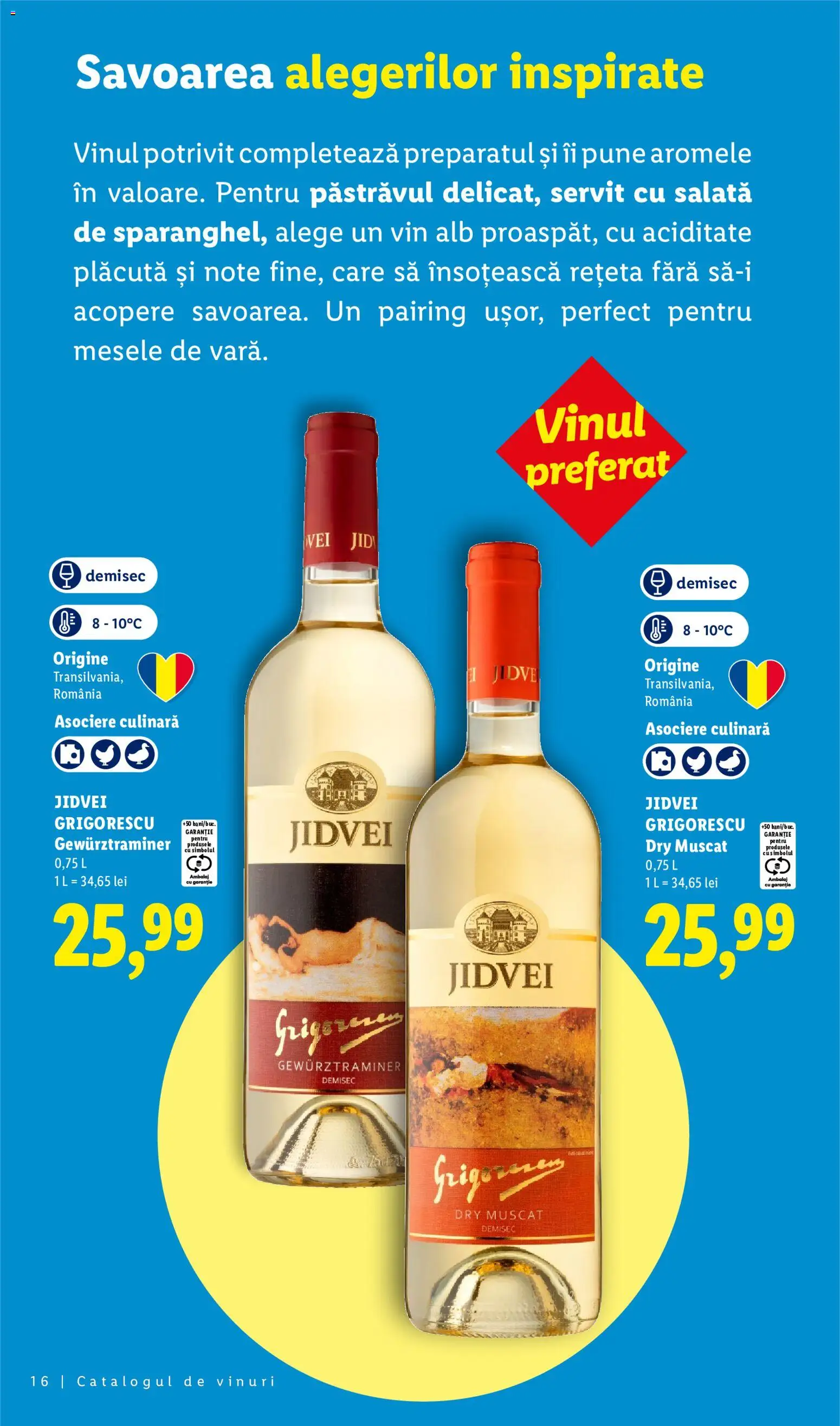 Noul catalog Lidl – valabil de la 28.09.2026 | Pagină: 16 | Produse: Vin alb, Vin, Salată