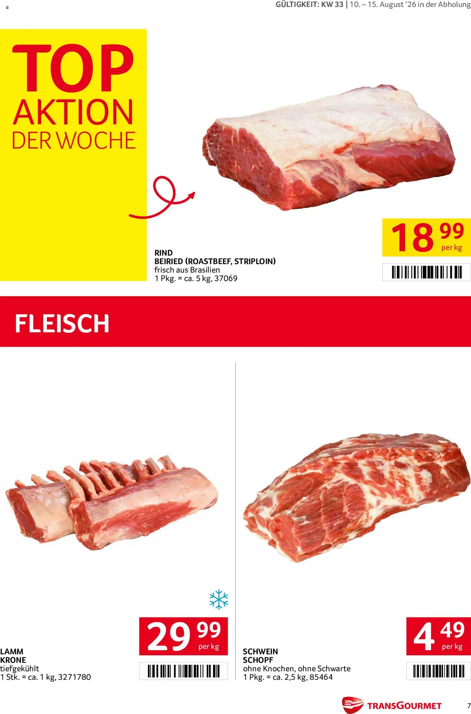 Transgourmet Flugblatt gültig ab 10.08.2026 | Seite: 7