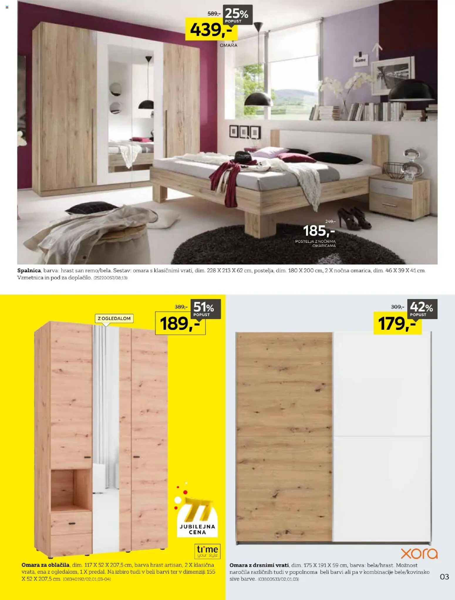 Novi XXXL Lesnina katalog ponudbe – veljaven od 14.09.2026 | Stran: 3 | Izdelki: Postelja, Vzmetnica, Omara, Barva