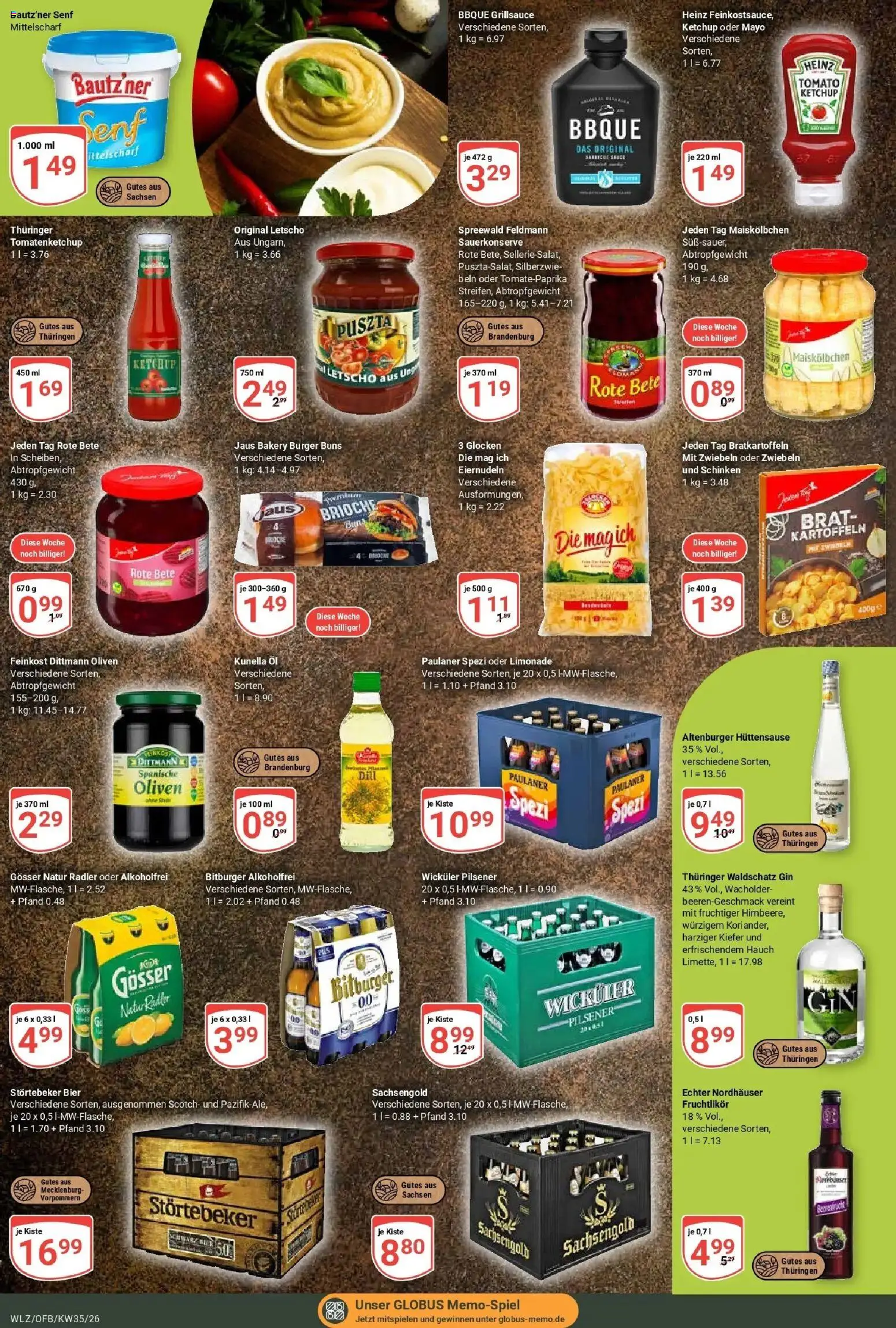 Globus Prospekt Weischlitz (ab 24.08.2026) » Angebote online | Seite: 13 | Produkte: Öl, Dill, Ketchup, Paulaner