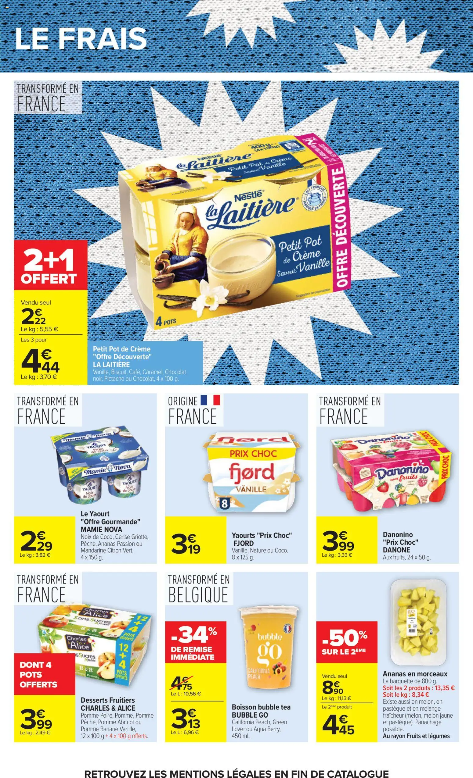 {H1} | Page: 33 | Produits: Melon, Pastèque, Yaourt, Crème