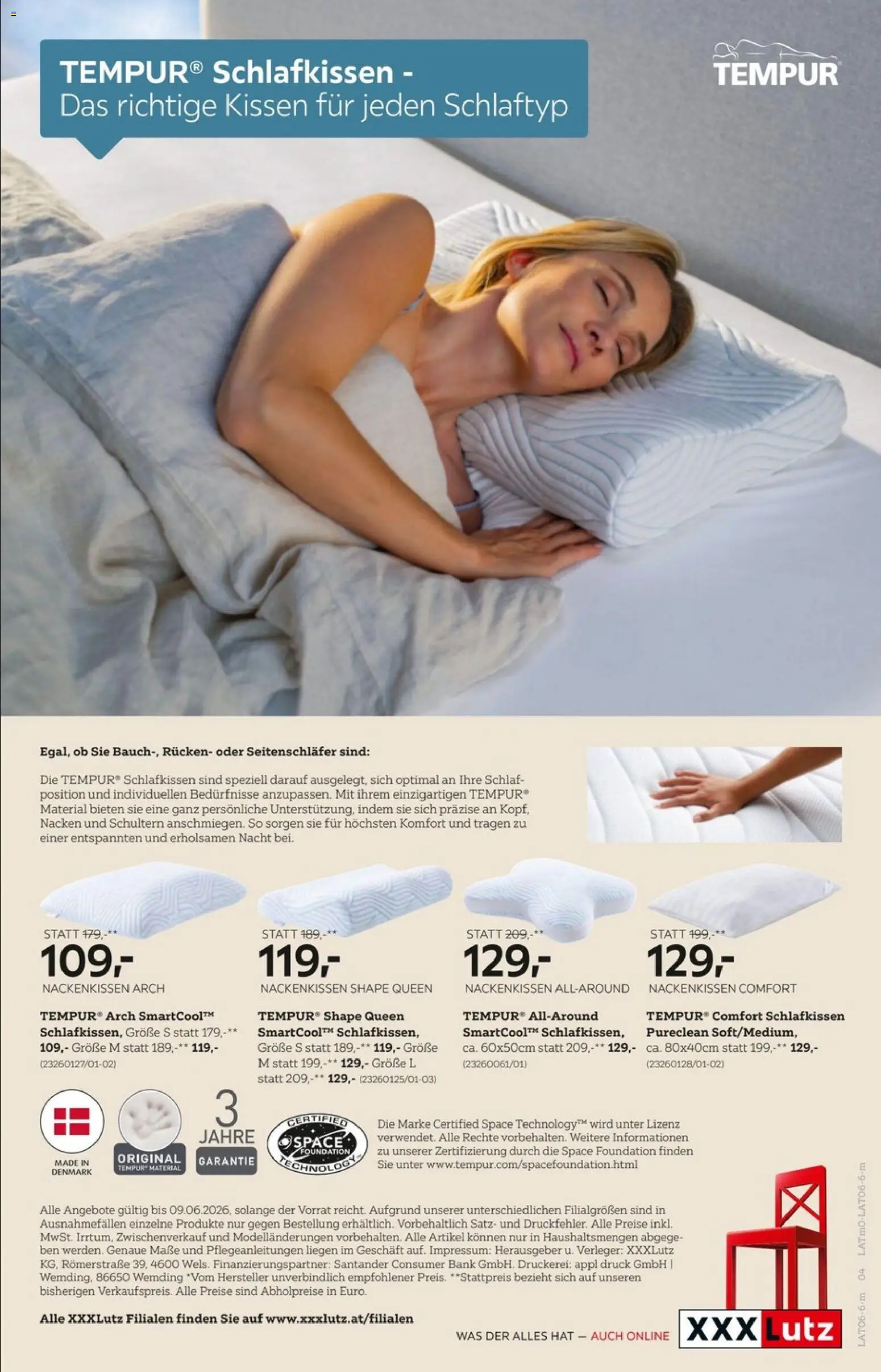 XXXLutz Tempur Pro Matratzen gültig ab 26.05.2026 | Seite: 4 | Produkte: Kissen