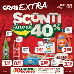 Anteprima del volantino CRAI volantino Extra Torino valido a partire dal 11.06.2026