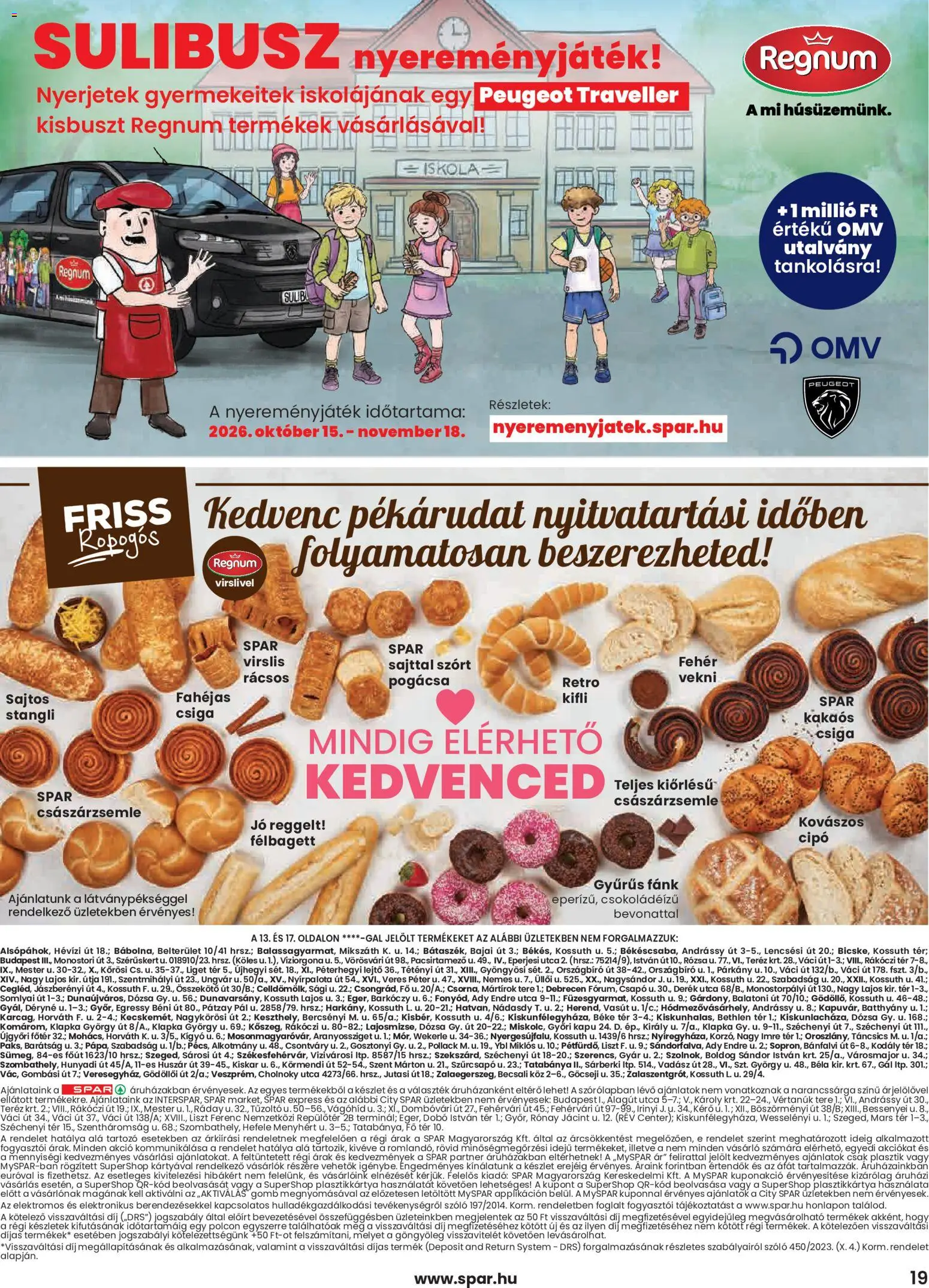 Spar akciós ujság - amely érvényes a következő dátumtól: 2026.10.15. | Oldal: 19