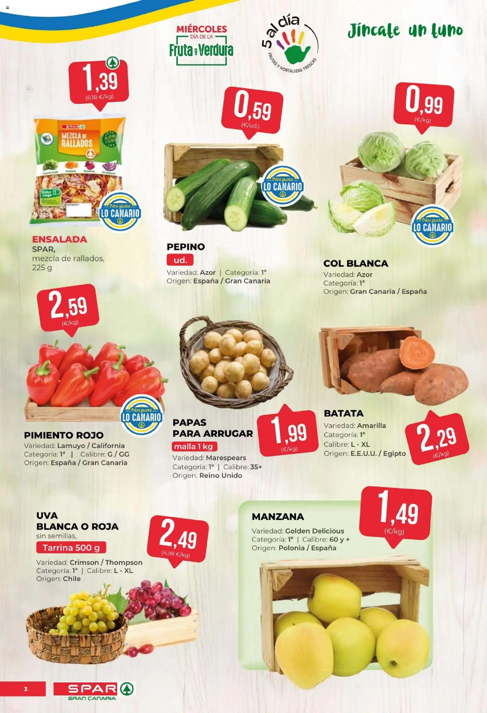Spar - folleto │ válido desde el 15.05.2026 | Página: 3 | Productos: Σφουγγαρίστρα, Κάδος απορρυμάτων, Manzana, Ensalada