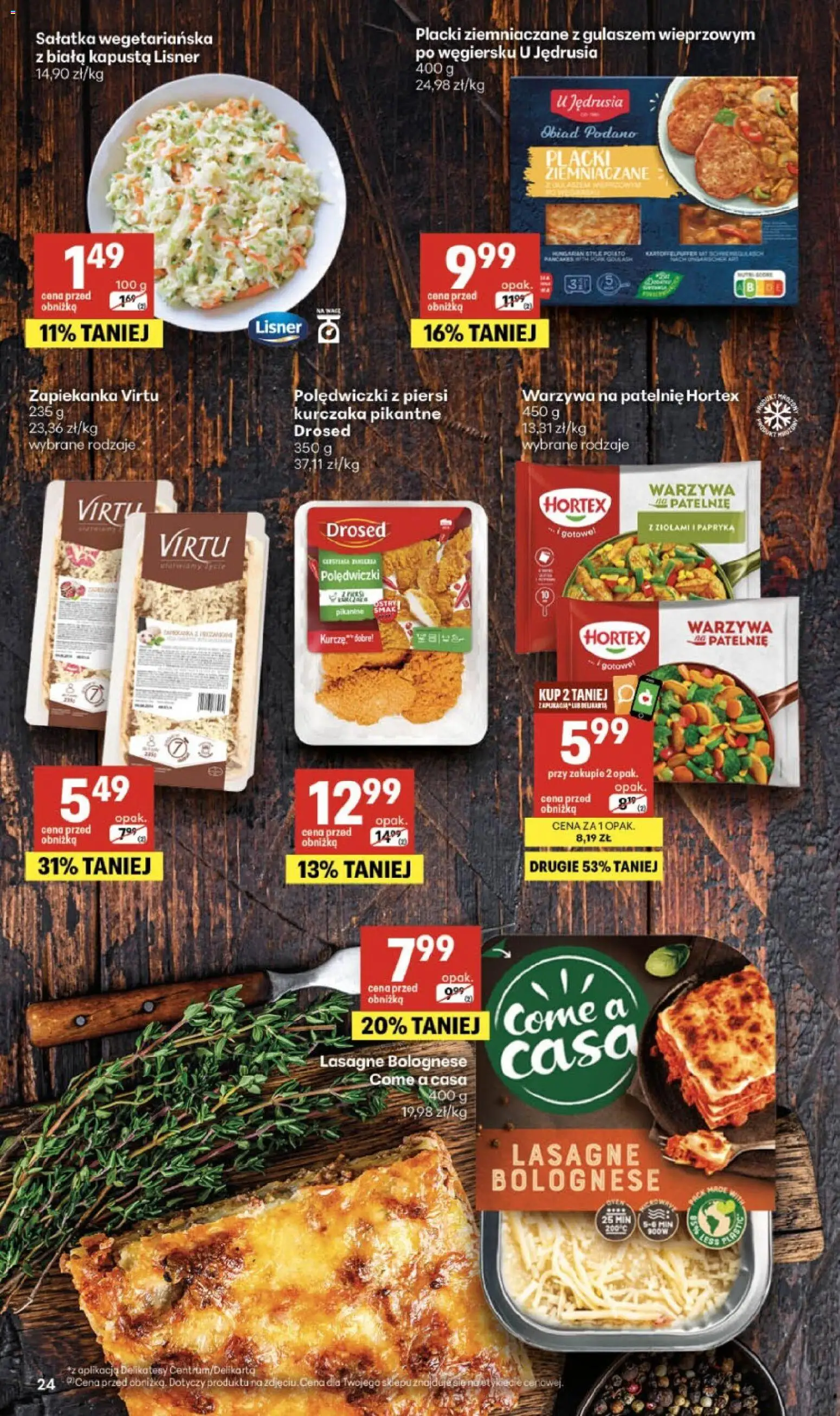 Delikatesy Centrum gazetka - Sklepy Własne od 16.07.2026 | Strona: 24 | Produkty: Lasagne, Papryka, Delikatesy, Patelnie