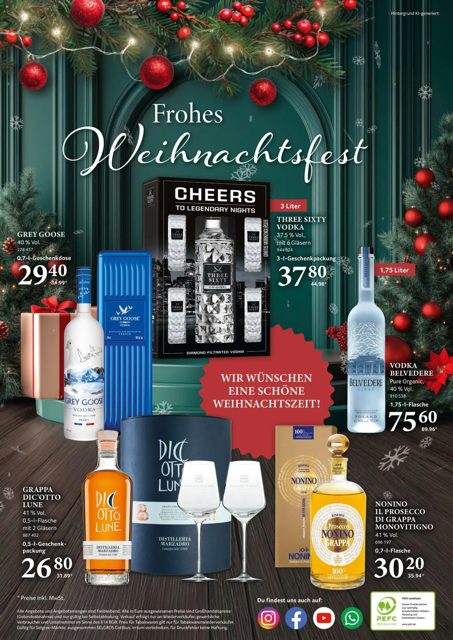 Selgros Feine Geschenke – gültig ab 08.10.2026 | Seite: 32 | Produkte: Prosecco, Vodka