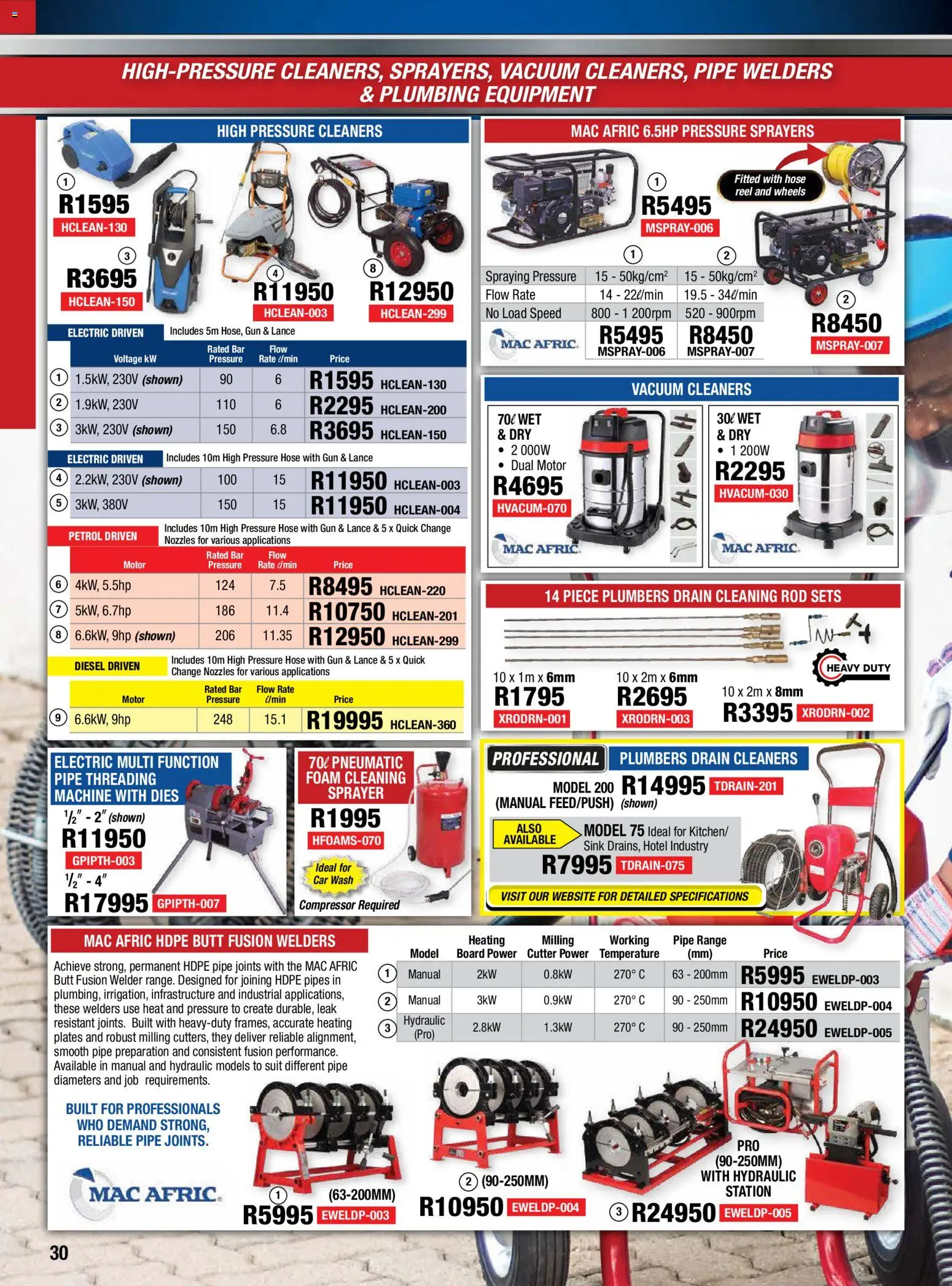 New Adendorff catalogue – valid from 01/07/2026 | Page: 32 | Products: Suit, Compressor, Pipe, Foam