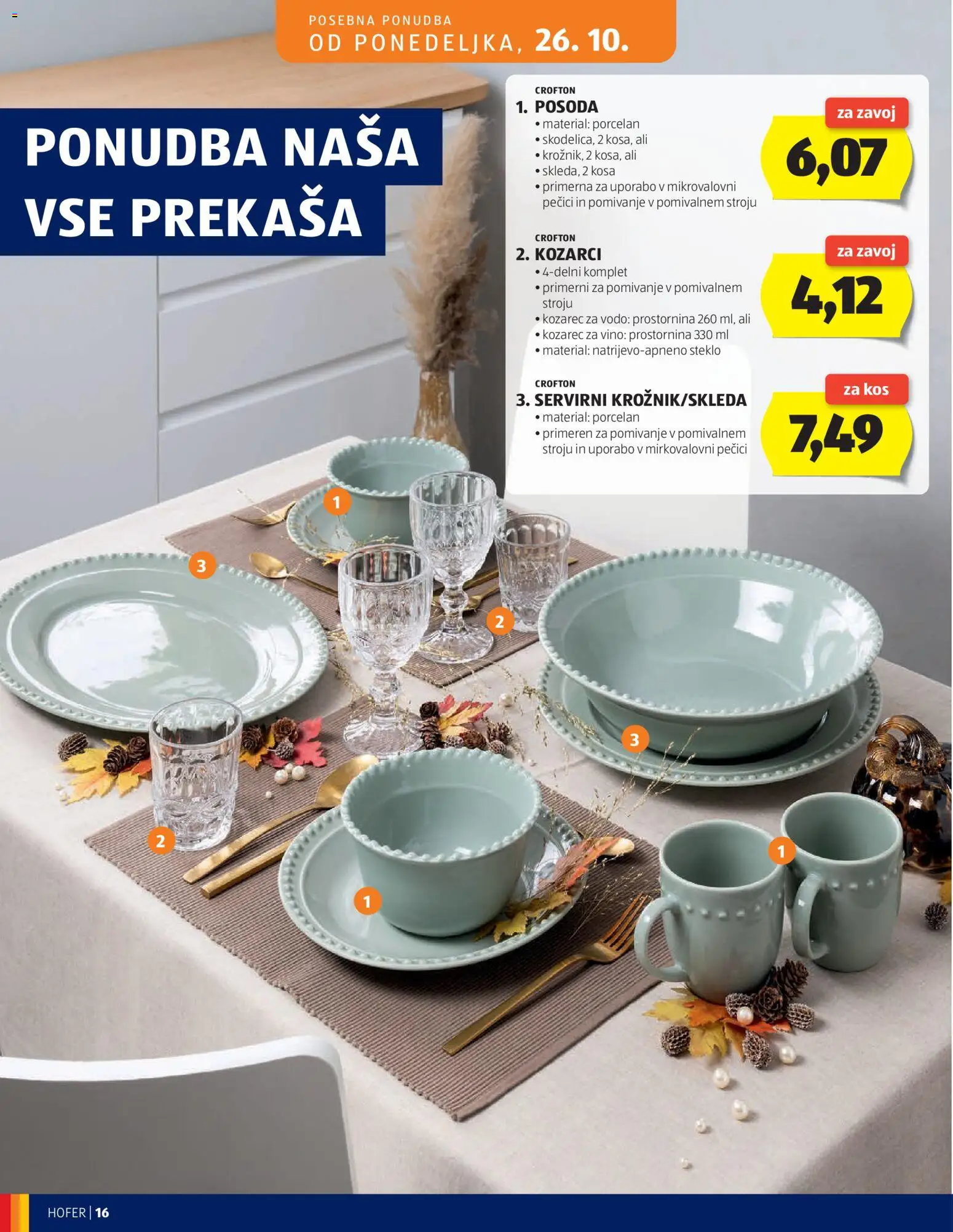 Novi Hofer katalog ponudbe – veljaven od 21.10.2026 | Stran: 16