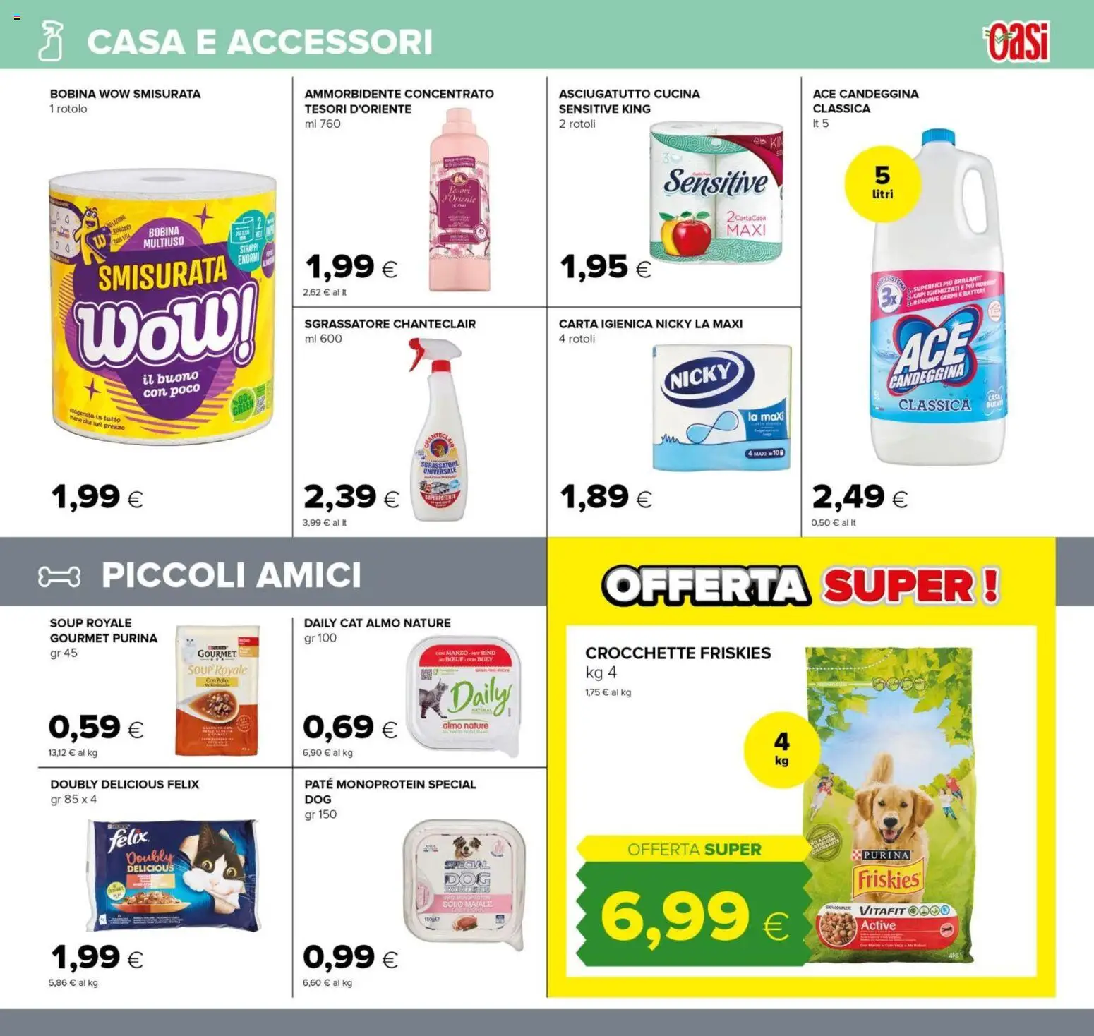 Volantino Oasi del 25/09/2026 | Pagina: 19 | Prodotti: Paté, Ammorbidente, Sgrassatore, Asciugatutto