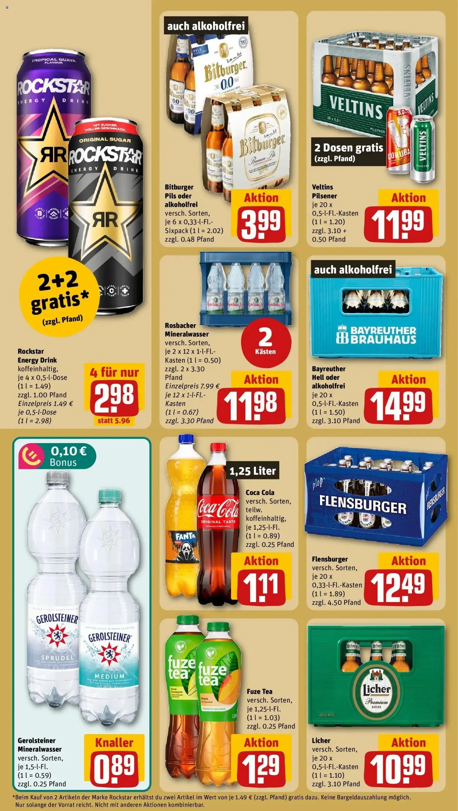 REWE Prospekt ab 07.09.2026 zum Blättern » Angebote | Seite: 18 | Produkte: Fuze tea, Coca cola, Pils, Mineralwasser