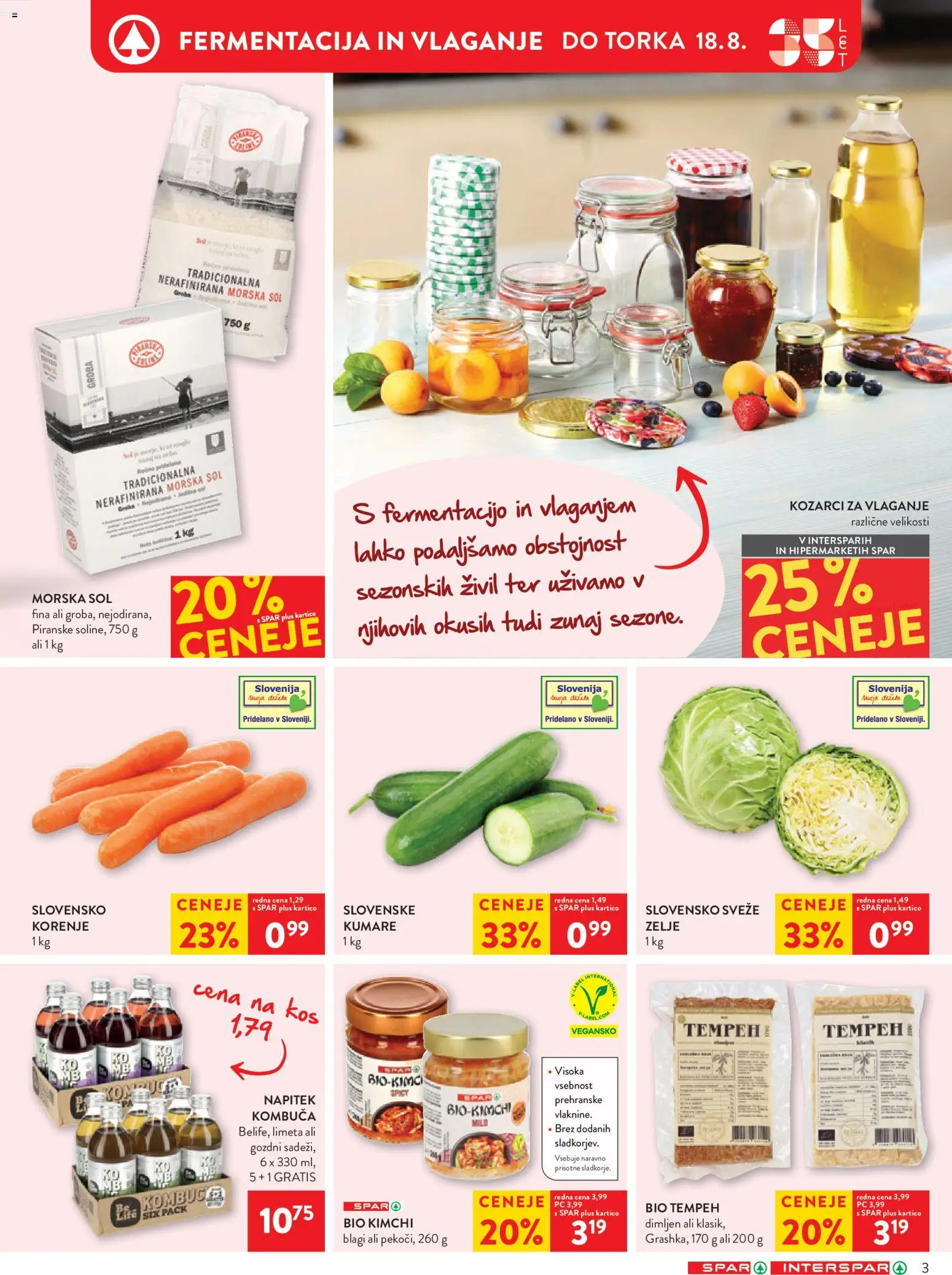 Novi Spar katalog ponudbe – veljaven od 12.08.2026 | Stran: 3 | Izdelki: Kos, Korenje, Sol, Zelje