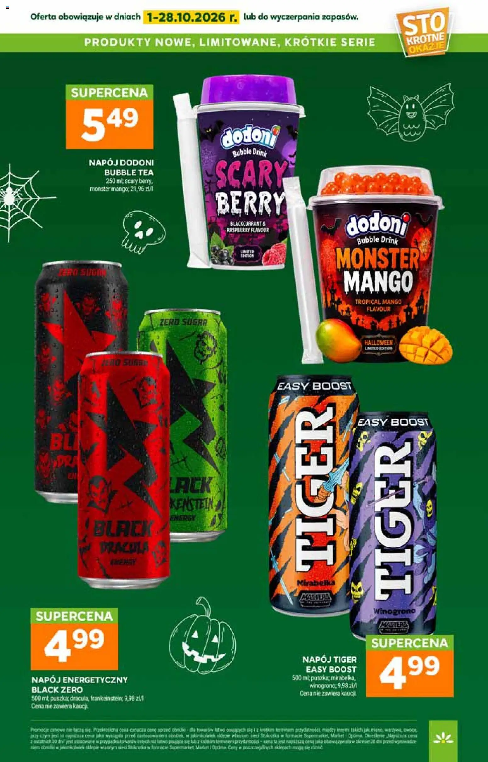 Stokrotka gazetka - Market od 01.10.2026 | Strona: 25 | Produkty: Mango, Winogrono, Napój energetyczny