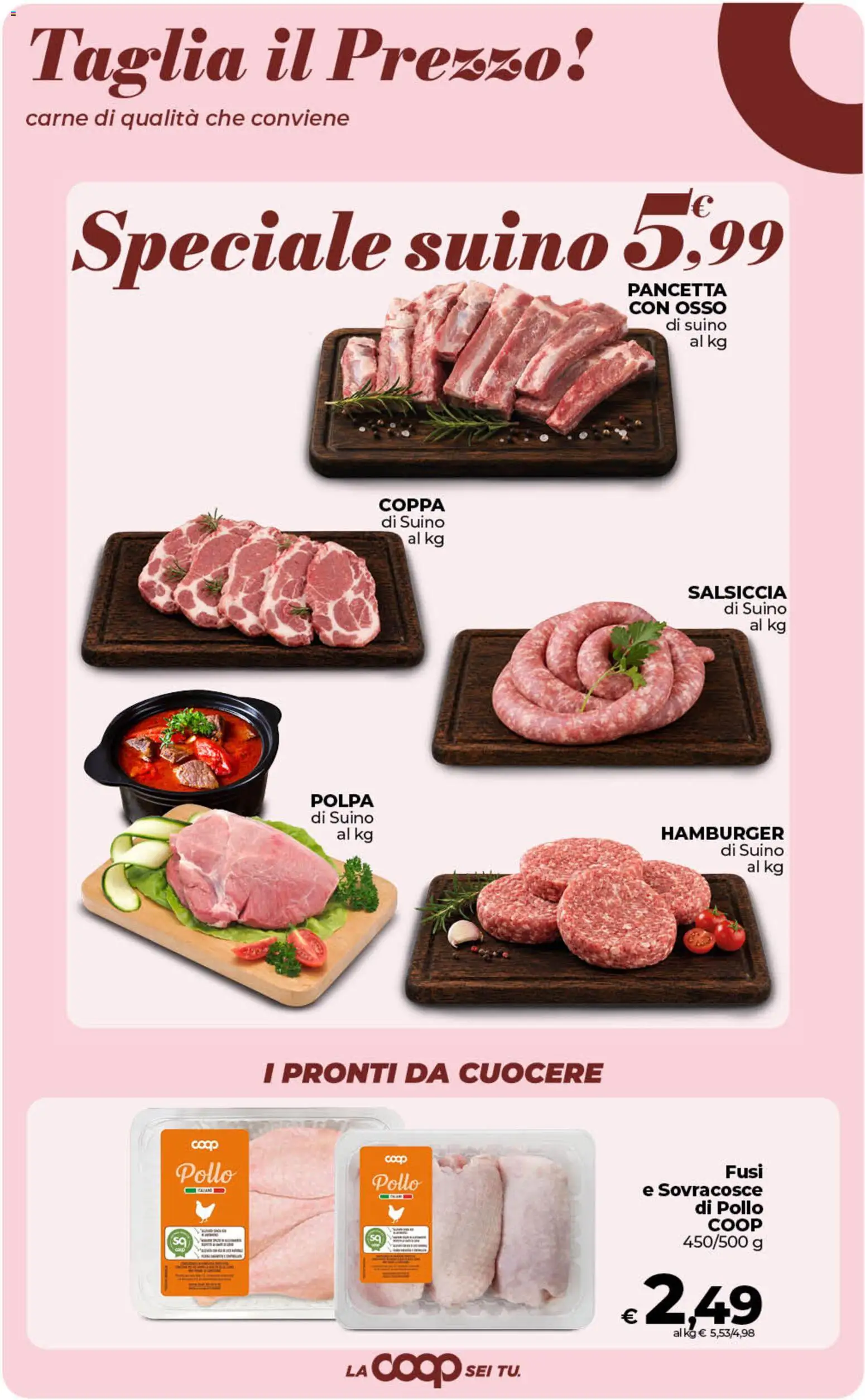 Volantino COOP del 11/09/2026 | Pagina: 26 | Prodotti: Pollo, Pancetta, Suino, Hamburger