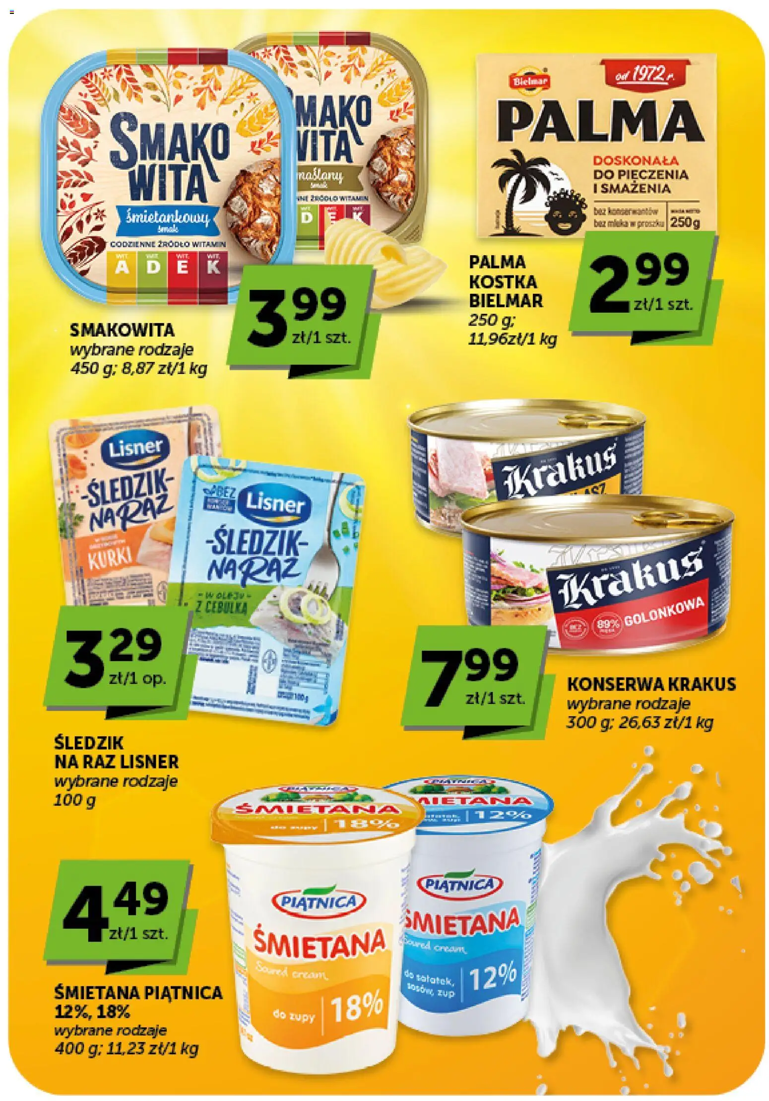 Groszek gazetka - Market od 03.09.2026 | Strona: 23 | Produkty: Kurki, Piątnica, Palma, Śmietana