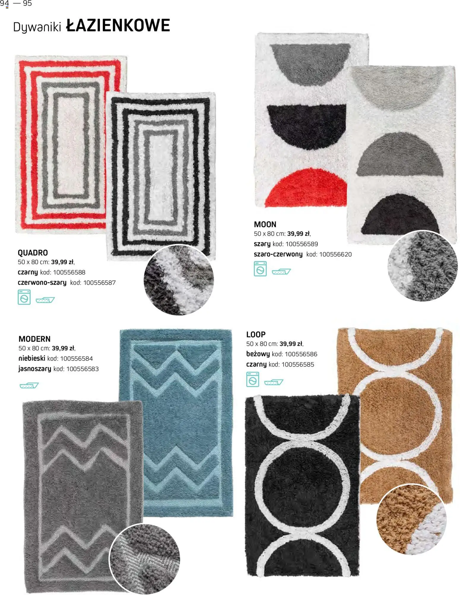 Komfort gazetka - Katalog dywanów od 07.10.2026 | Strona: 94 | Produkty: Dywaniki, Dywaniki łazienkowe